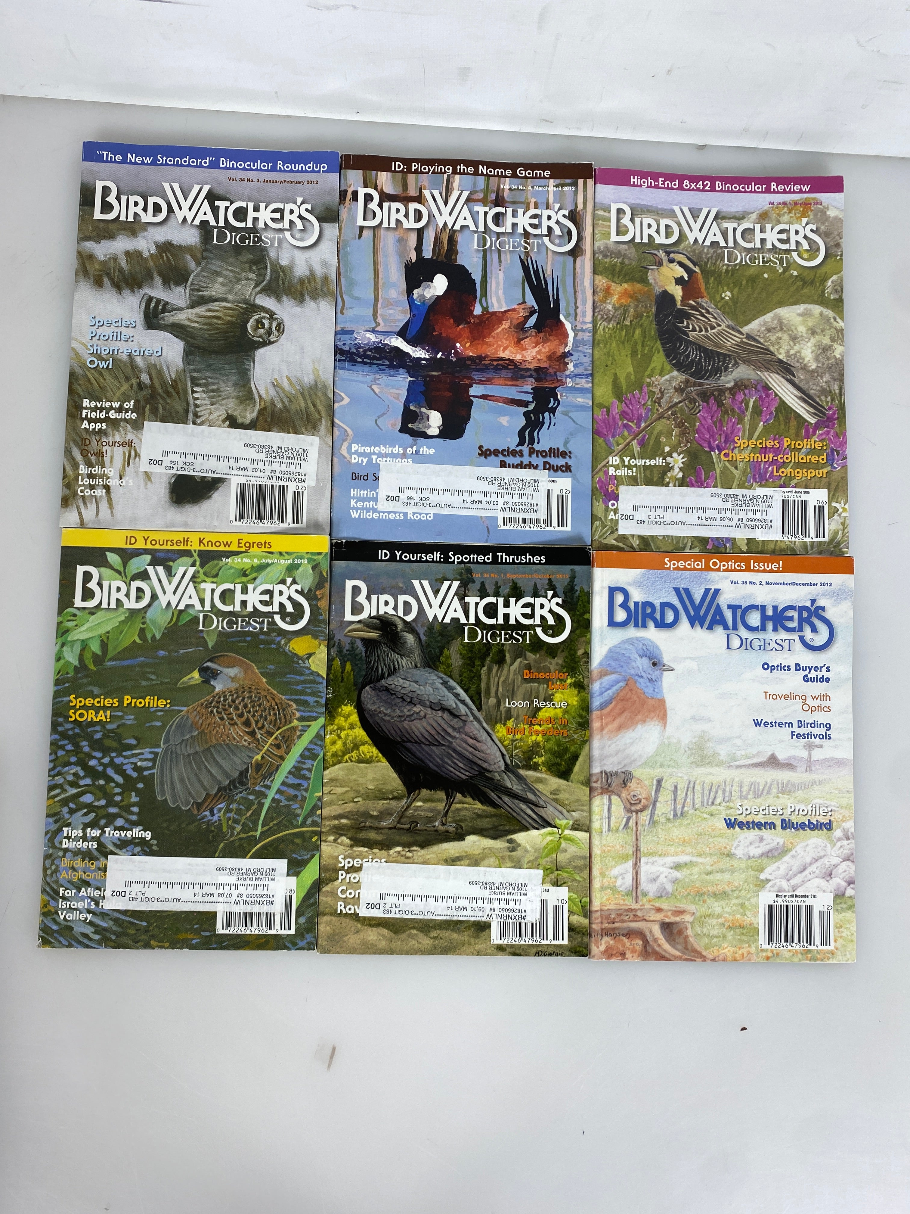 Lot of 18: Bird Watcher's Digest 2012-2014