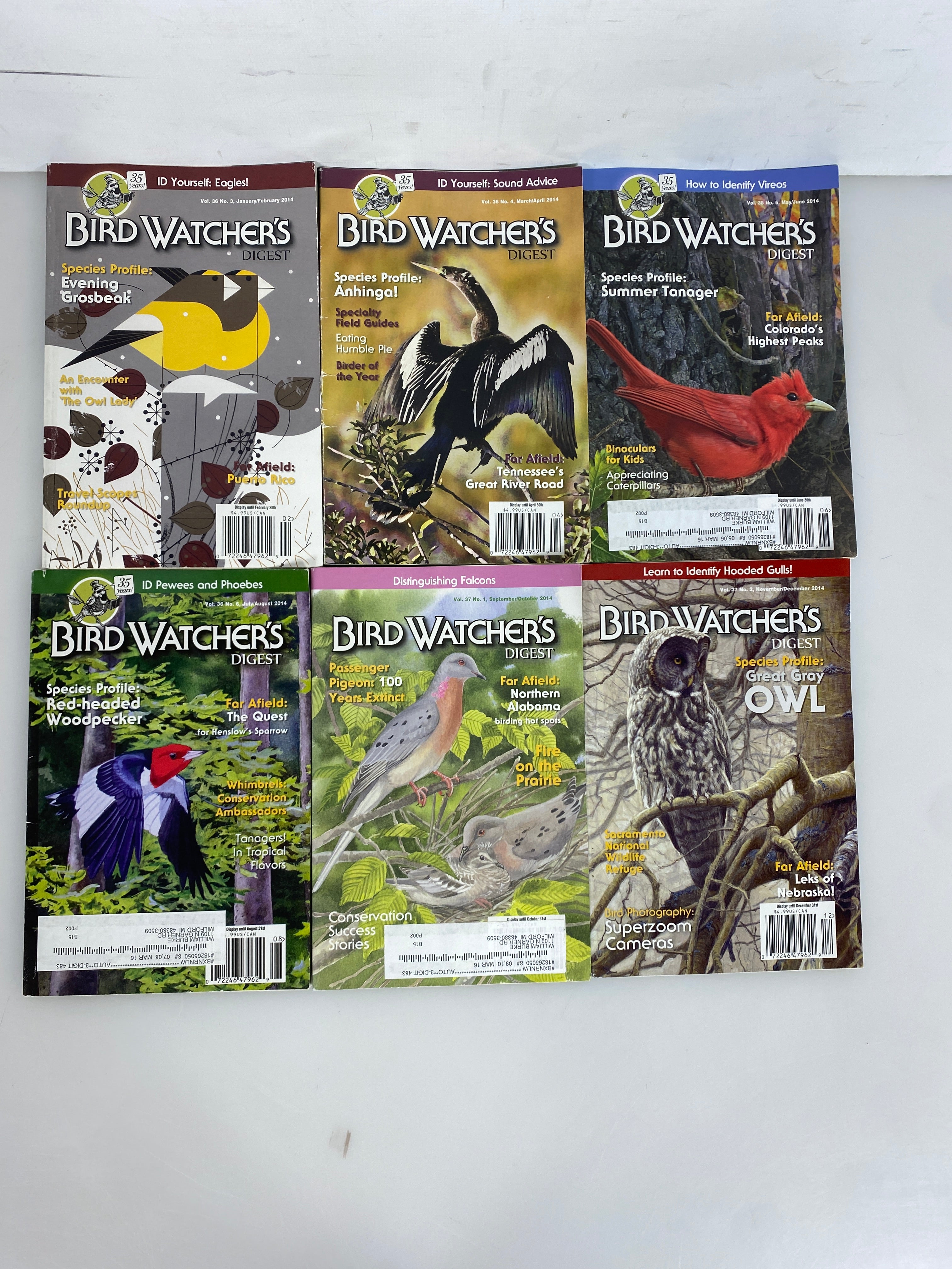 Lot of 18: Bird Watcher's Digest 2012-2014