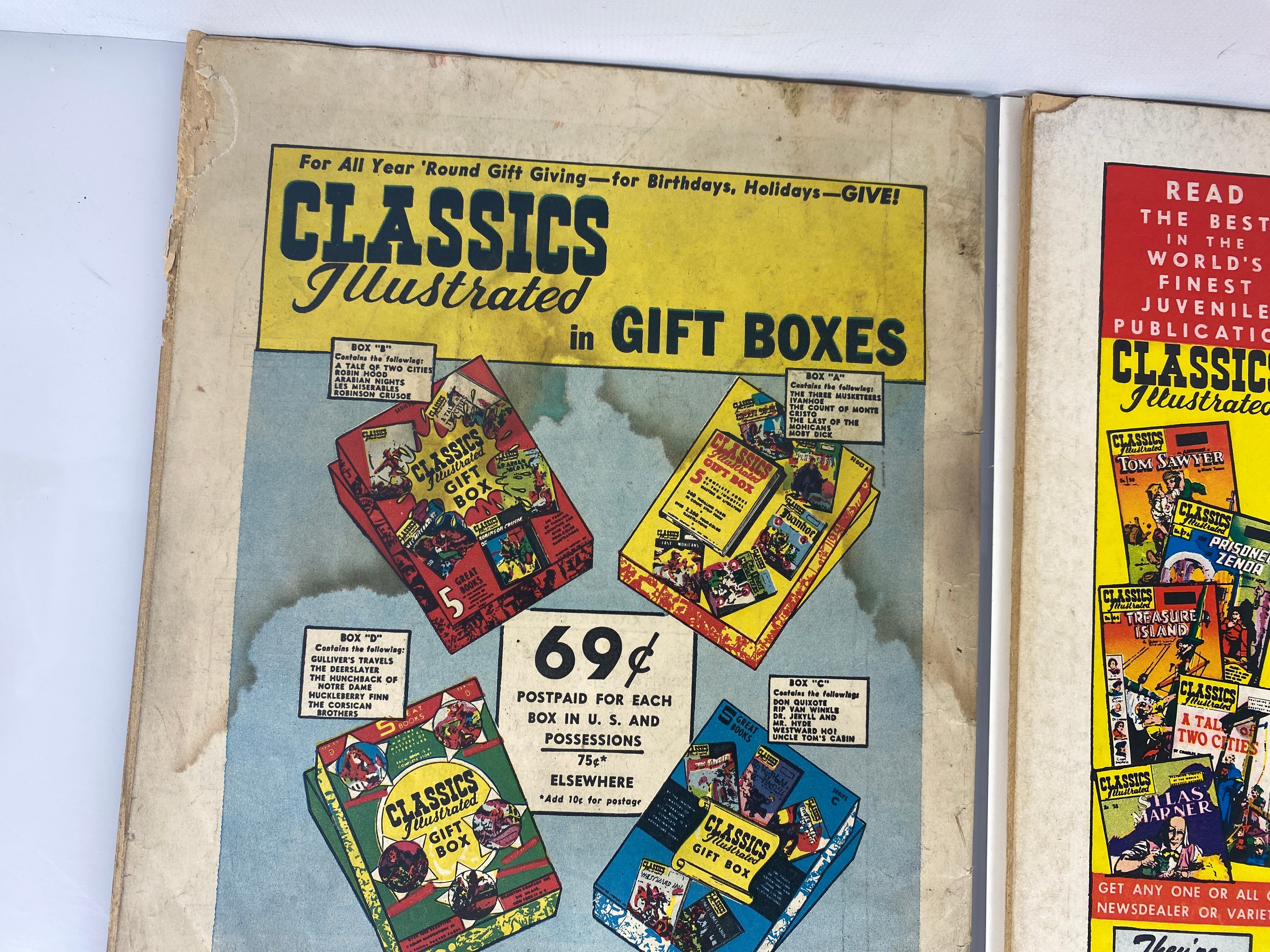 Lot of 18 Classics Illustrated Comics 2-29 Line Drawn Covers 1940s-1950s hrn60-167