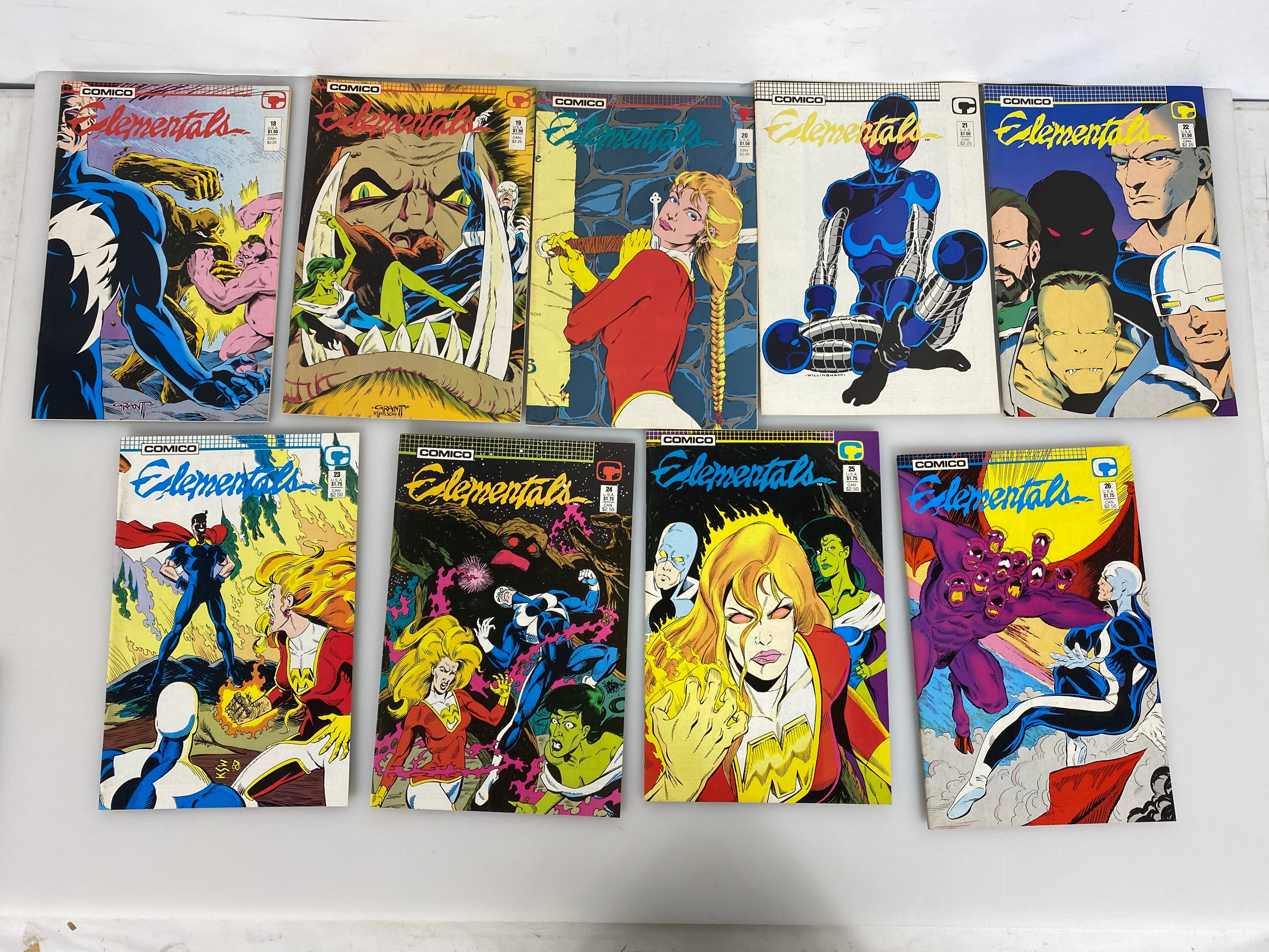 Lot of 18 Elementals Comico Comics 1987-1989