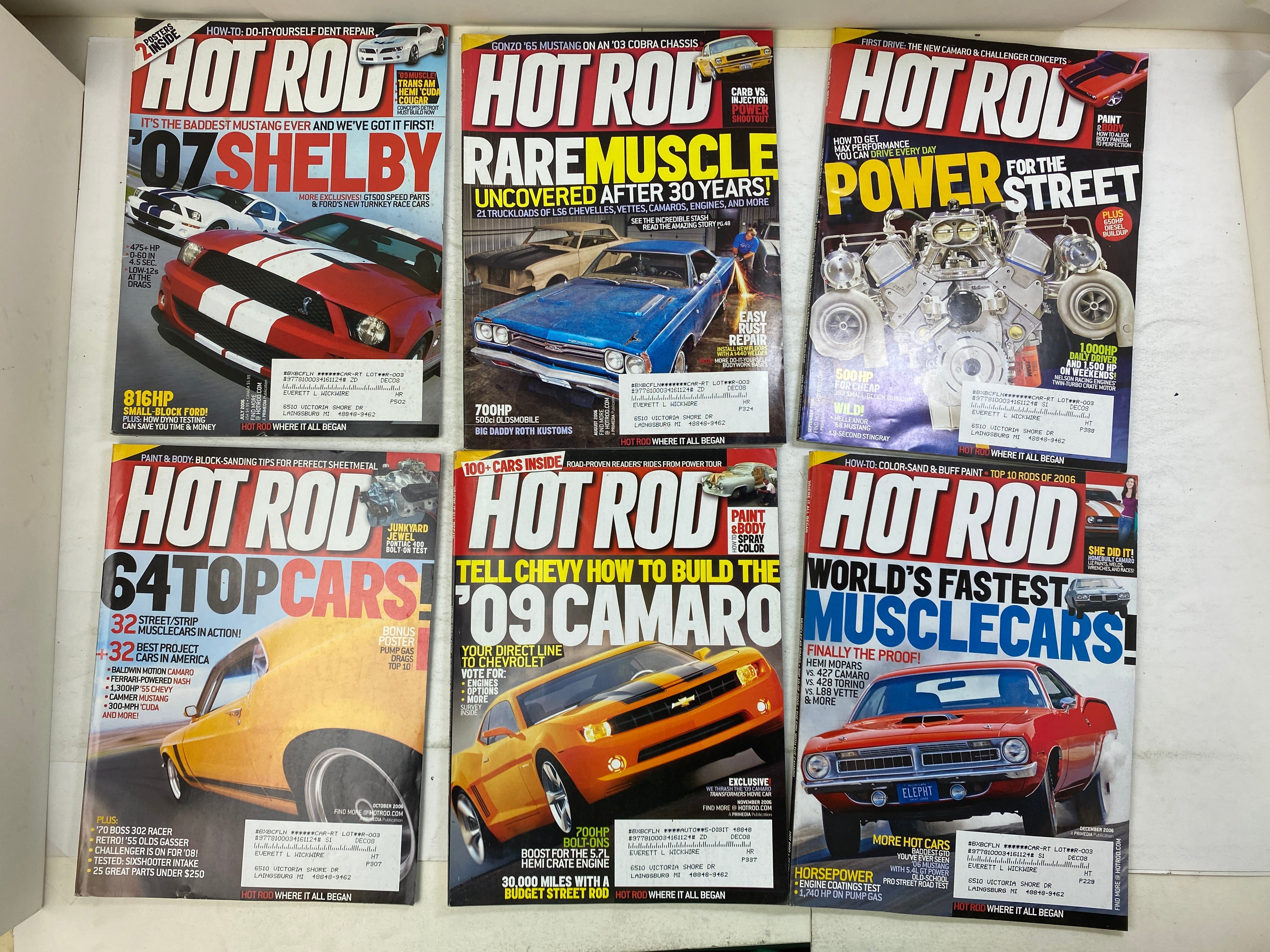 Lot of 18 Hot Rod Magazines 2004-2006