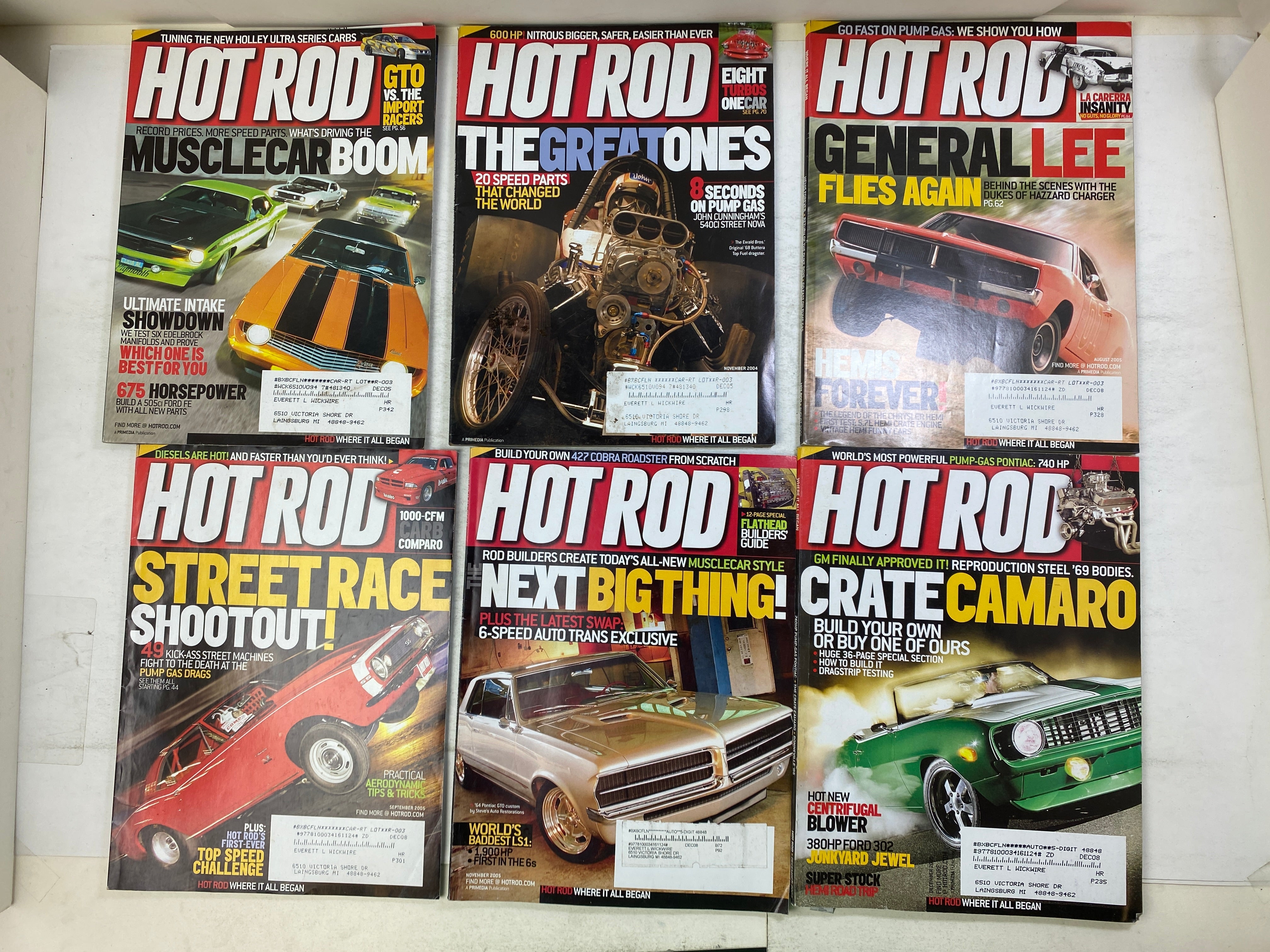 Lot of 18 Hot Rod Magazines 2004-2006