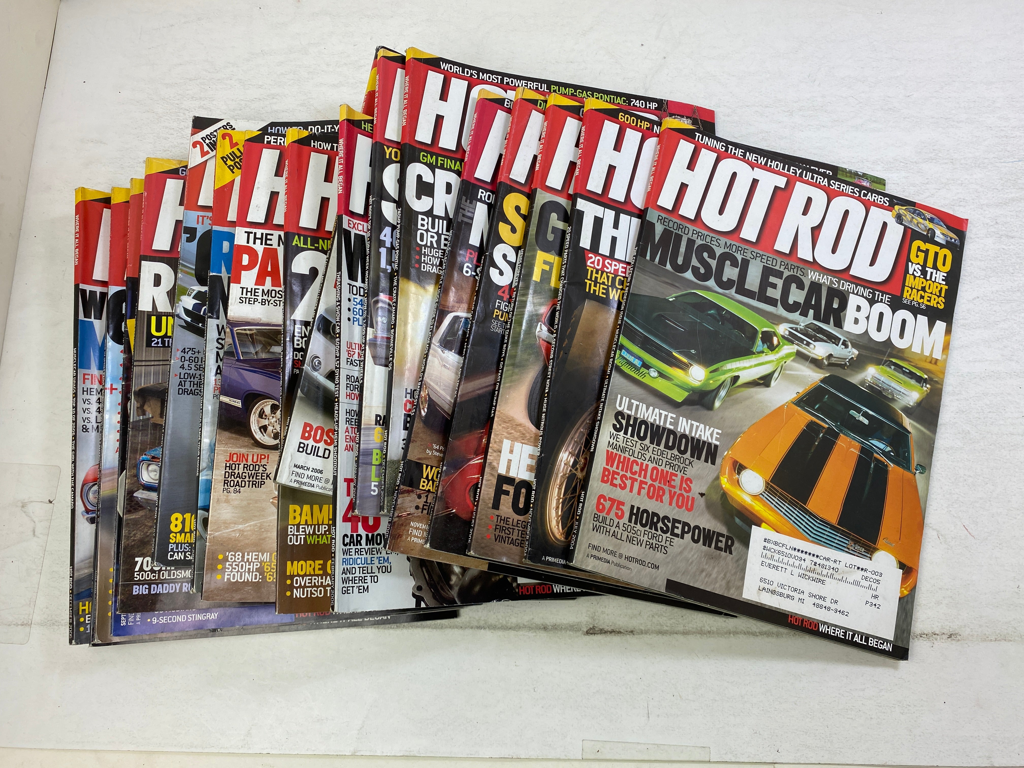 Lot of 18 Hot Rod Magazines 2004-2006