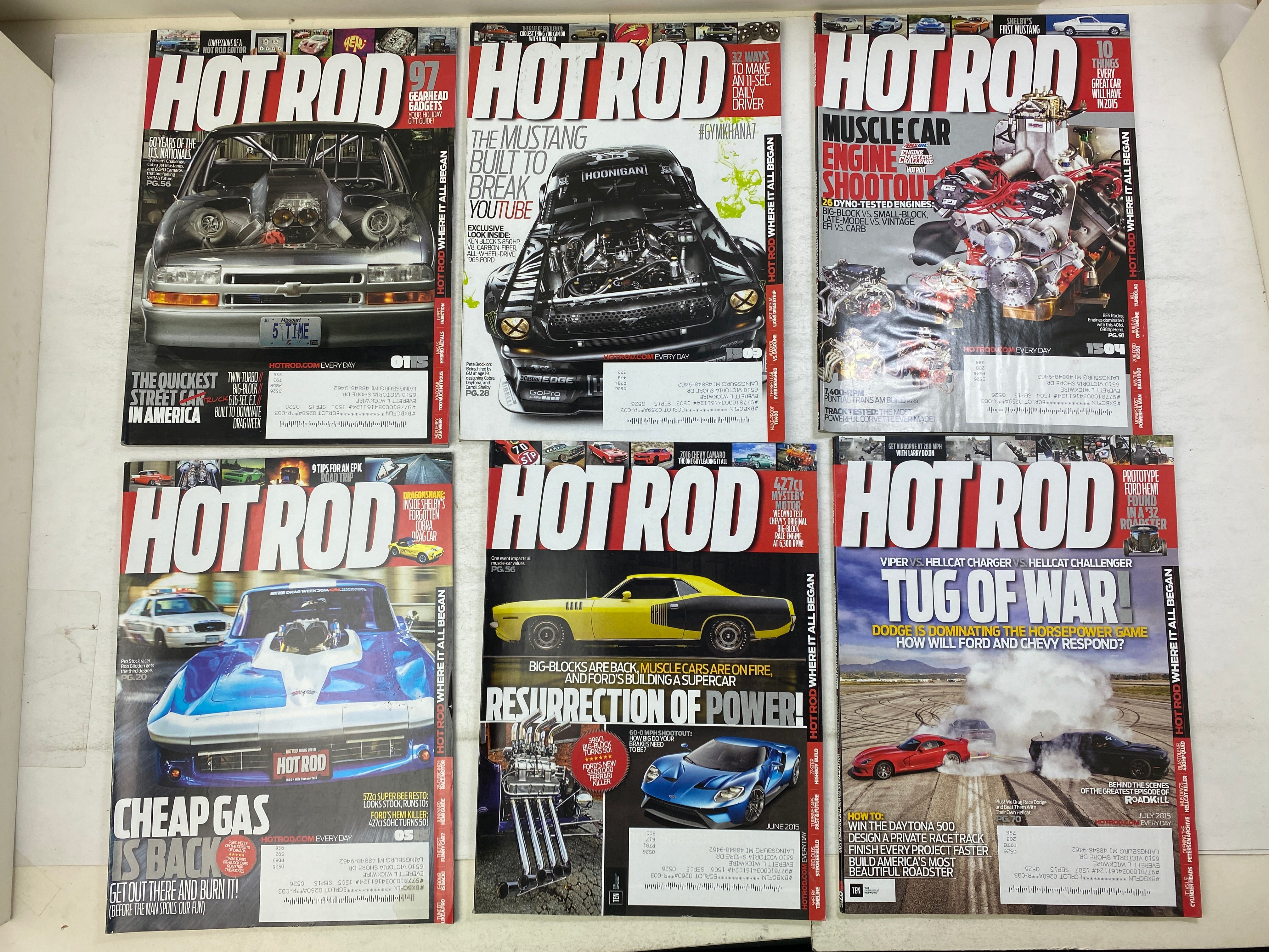 Lot of 18 Hot Rod Magazines 2015-2016