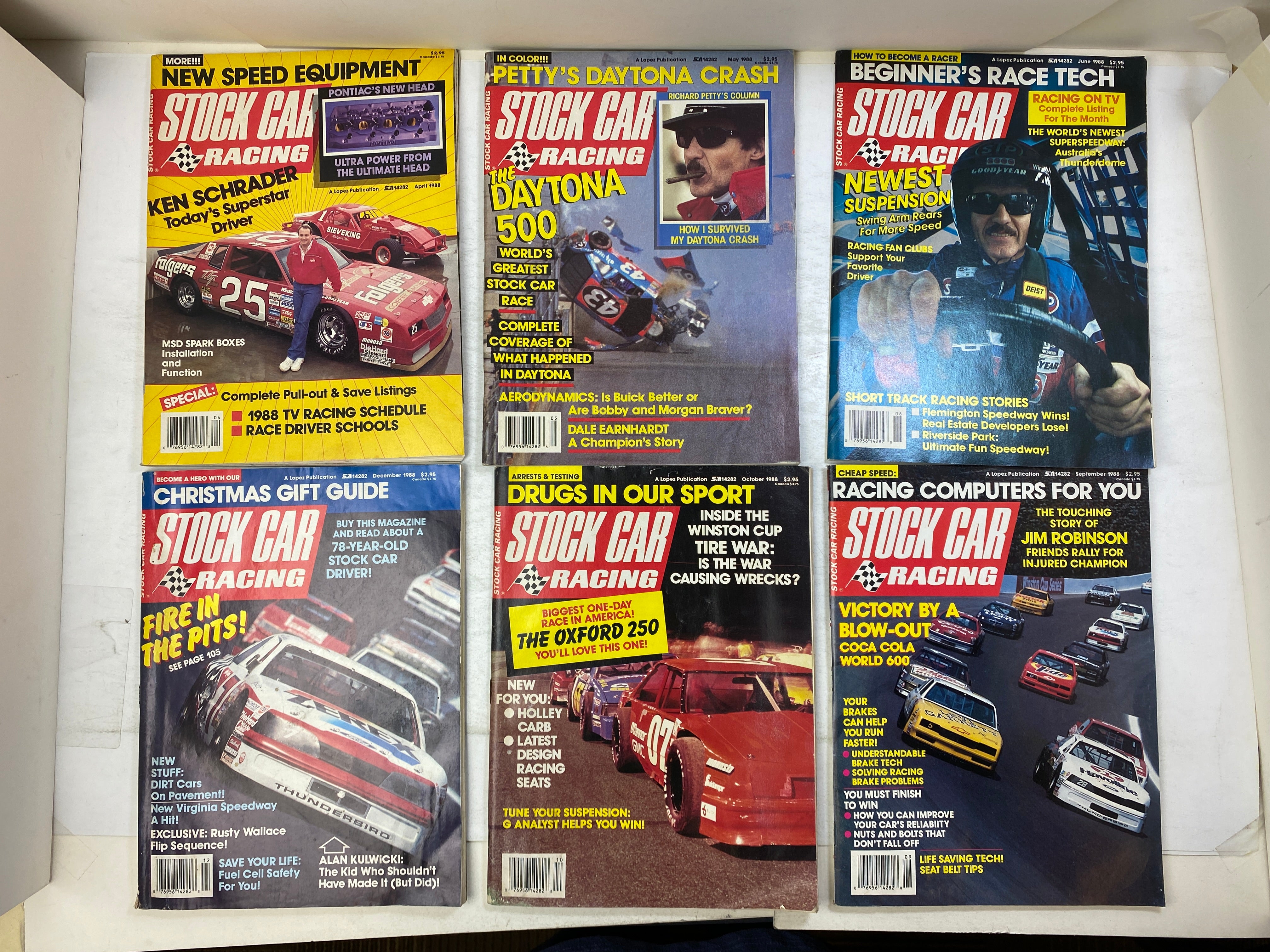 Lot of 18 Stock Car Racing Magazine 1987-1988