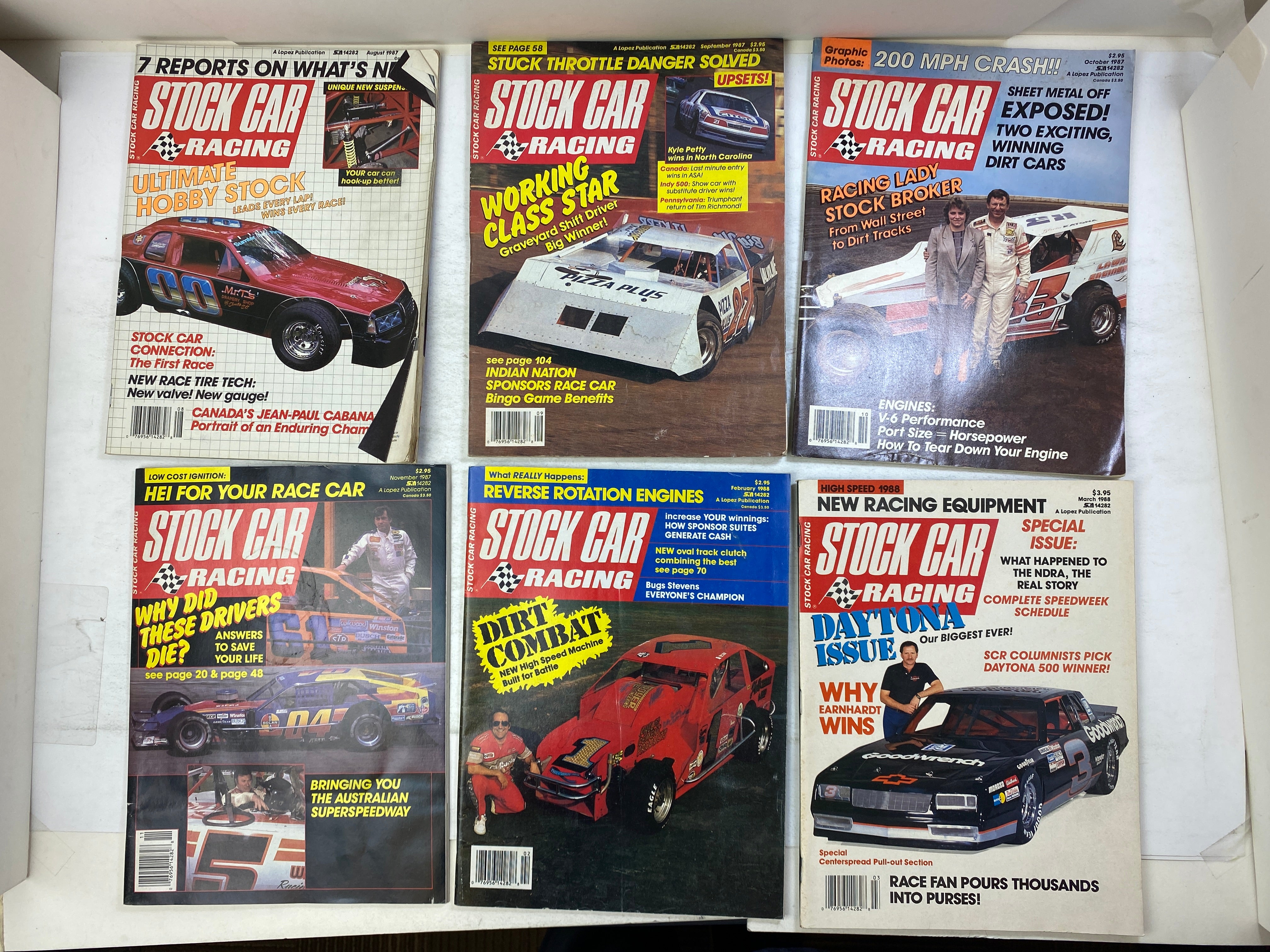 Lot of 18 Stock Car Racing Magazine 1987-1988