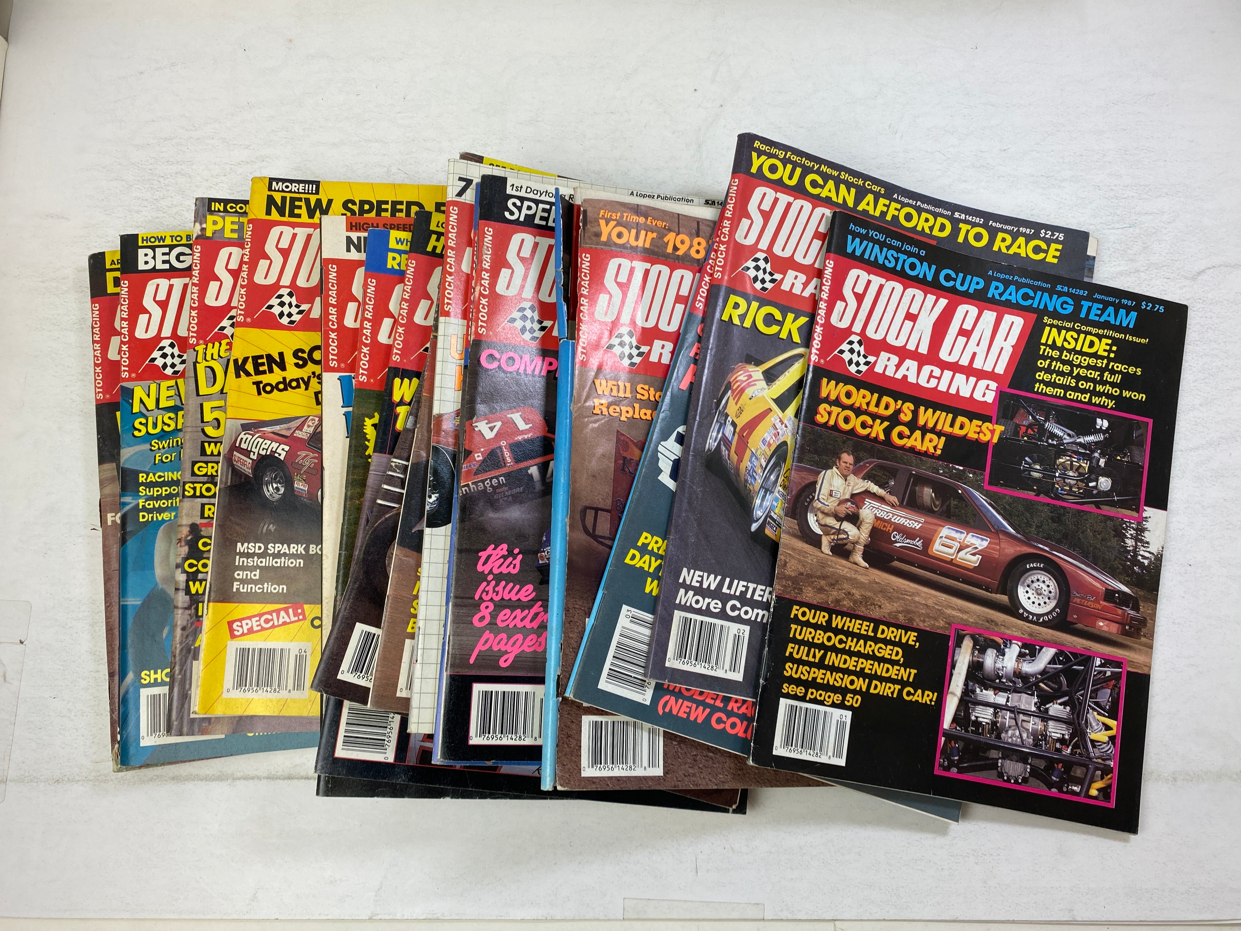 Lot of 18 Stock Car Racing Magazine 1987-1988