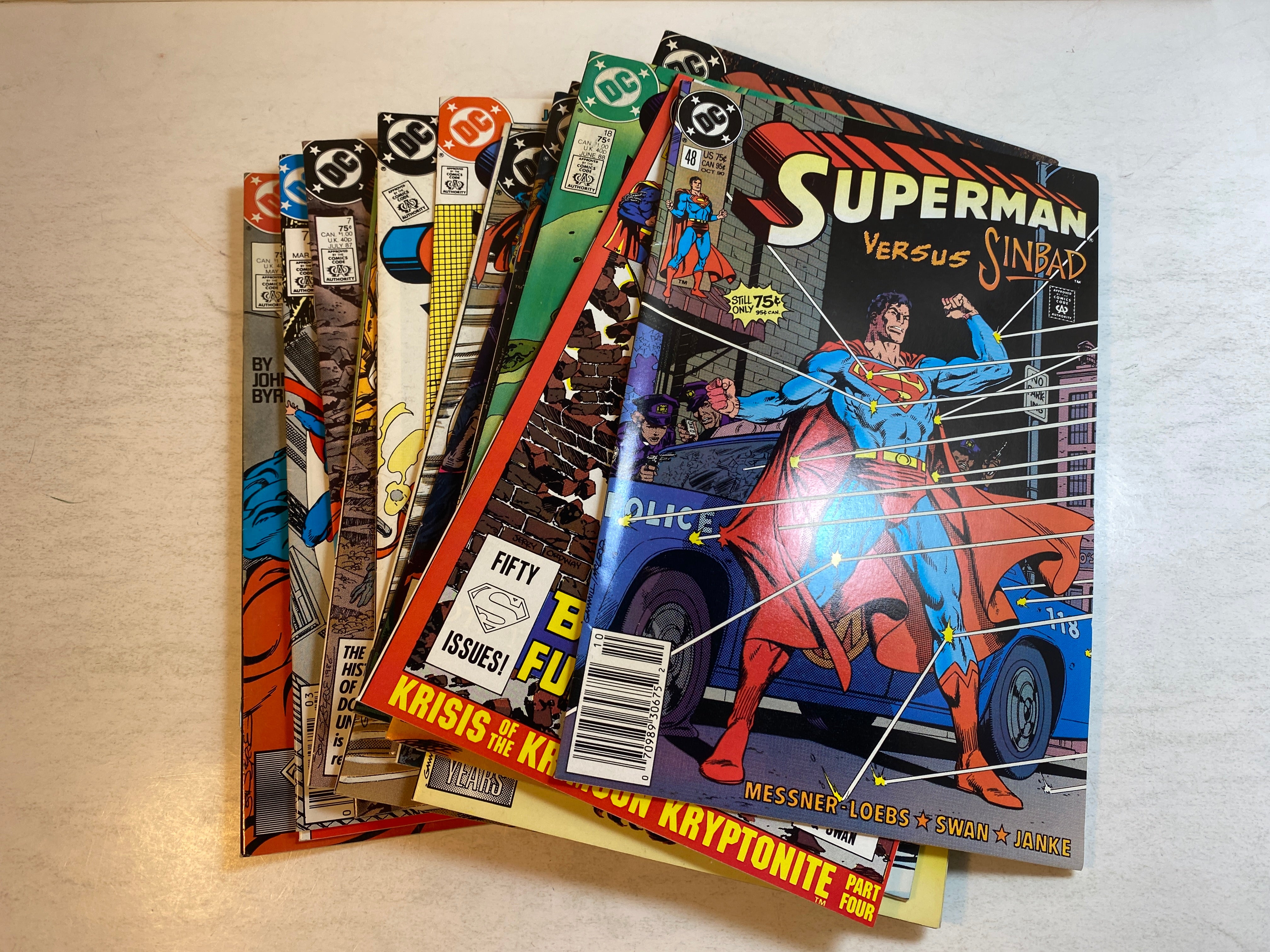 Lot of 18 Superman DC Comics 1987-1990