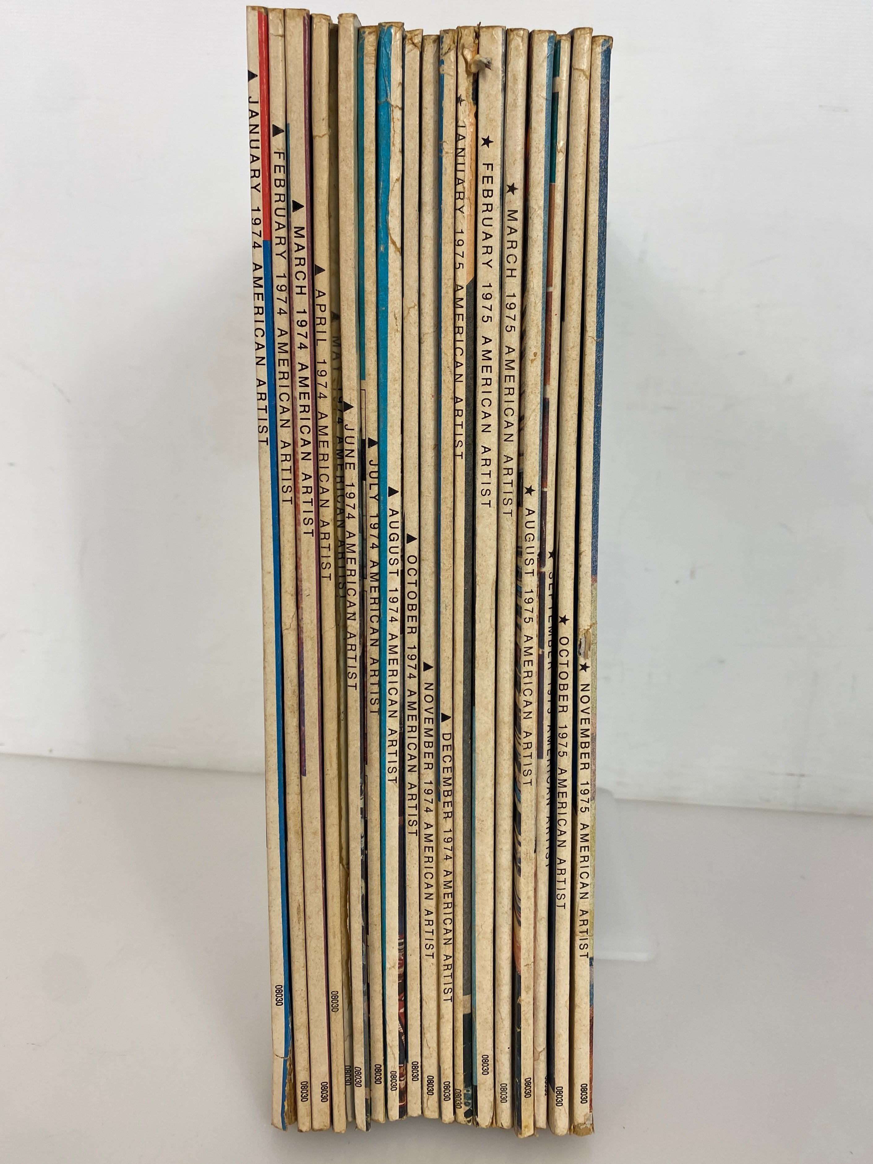 Lot of 18 Vintage American Artist Magazines 1974-1975