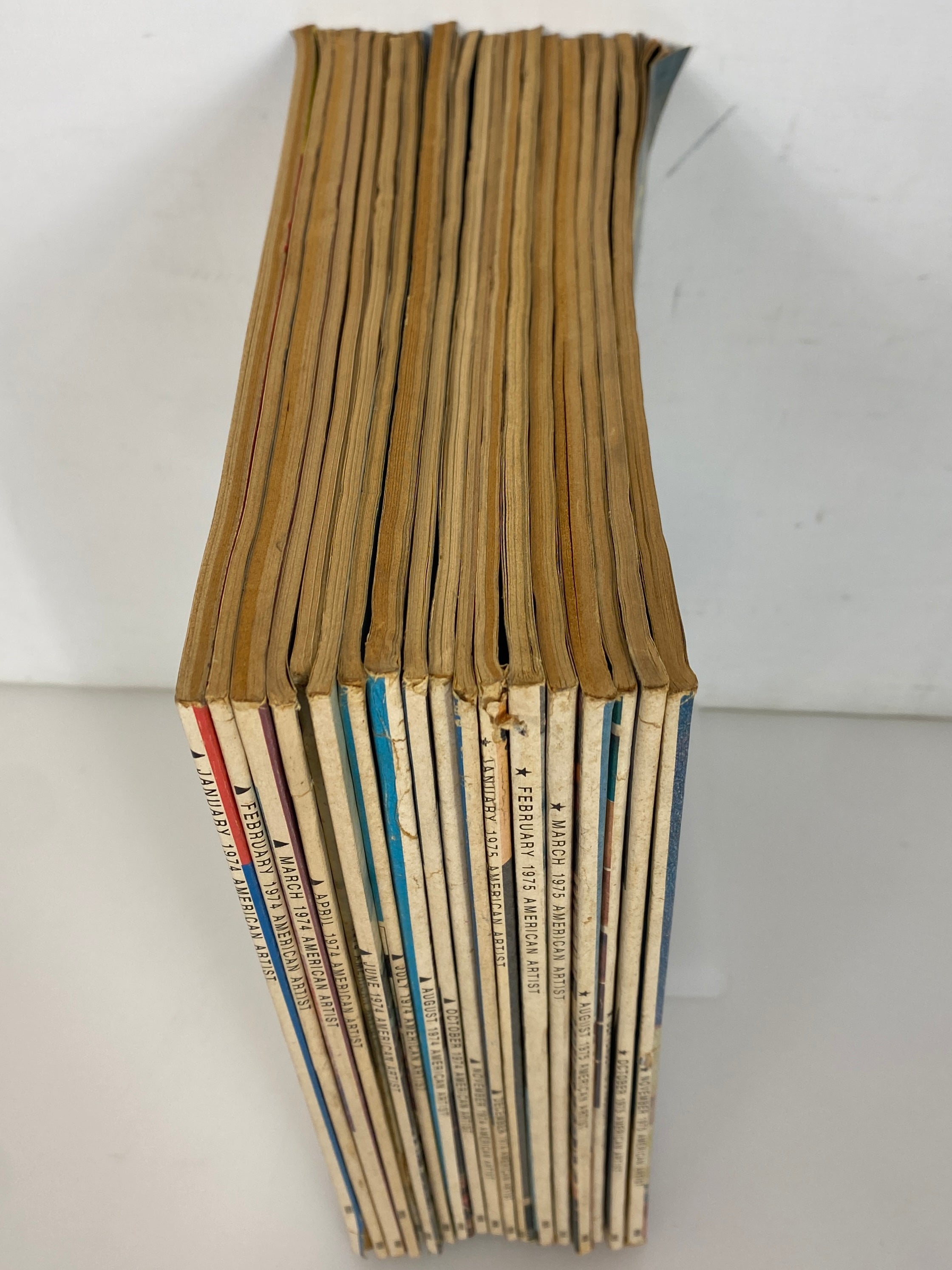 Lot of 18 Vintage American Artist Magazines 1974-1975