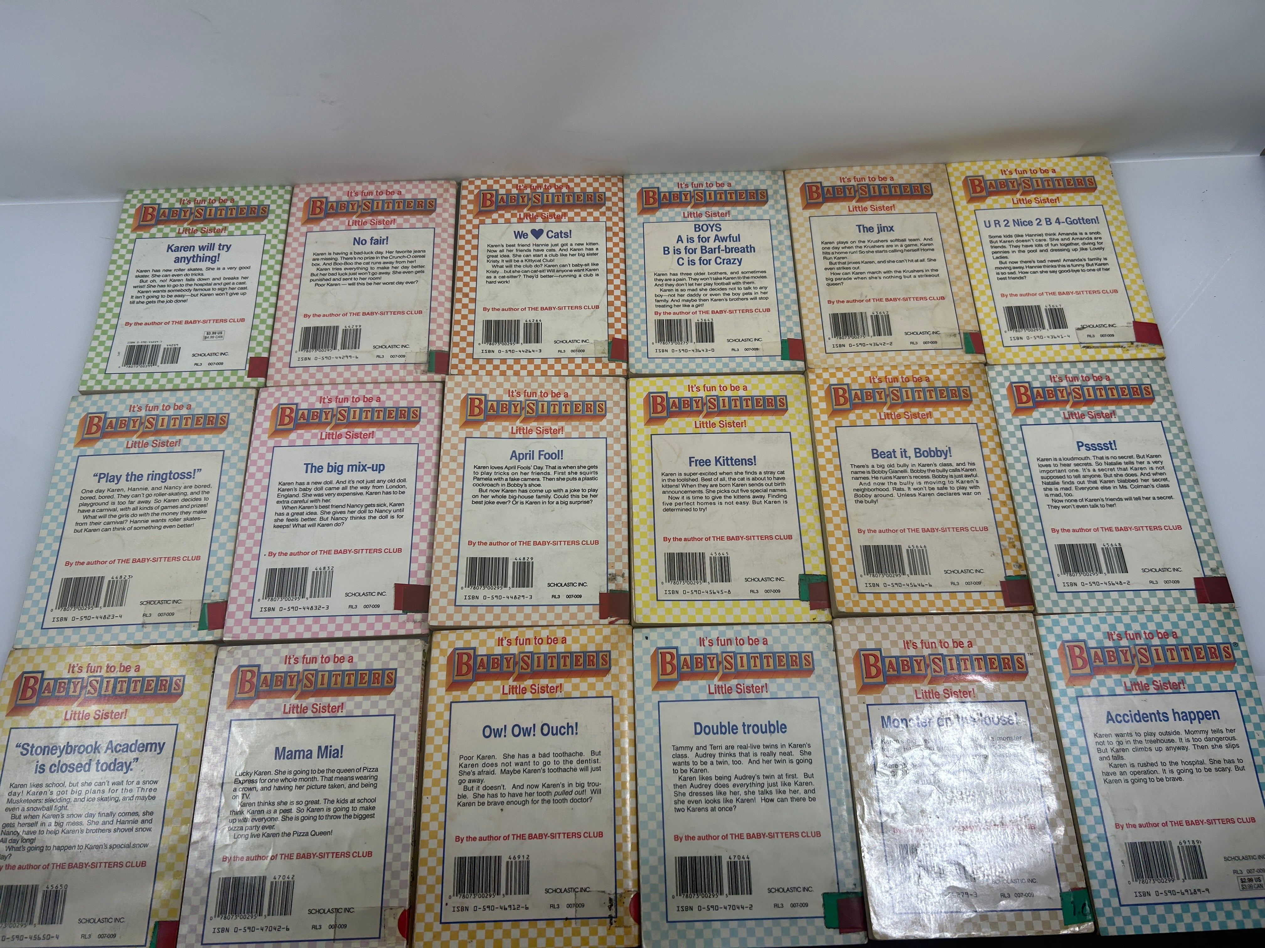 Lot of 18: Vintage Babysitters Little Sister Classroom Lib Paperbacks 1988-97 SC