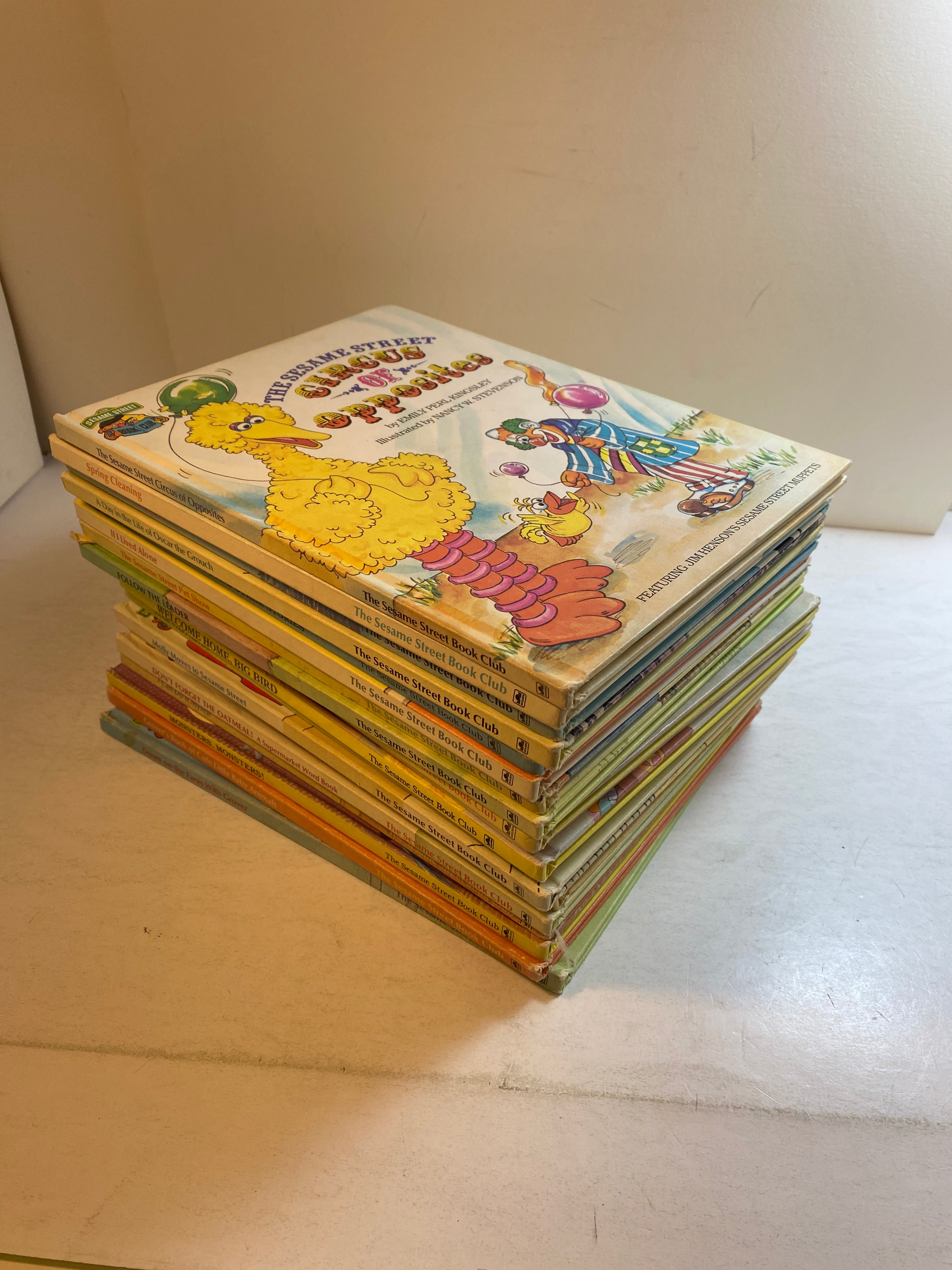 Lot of 19 Sesame Street Book Club Children's Books 1980-1987