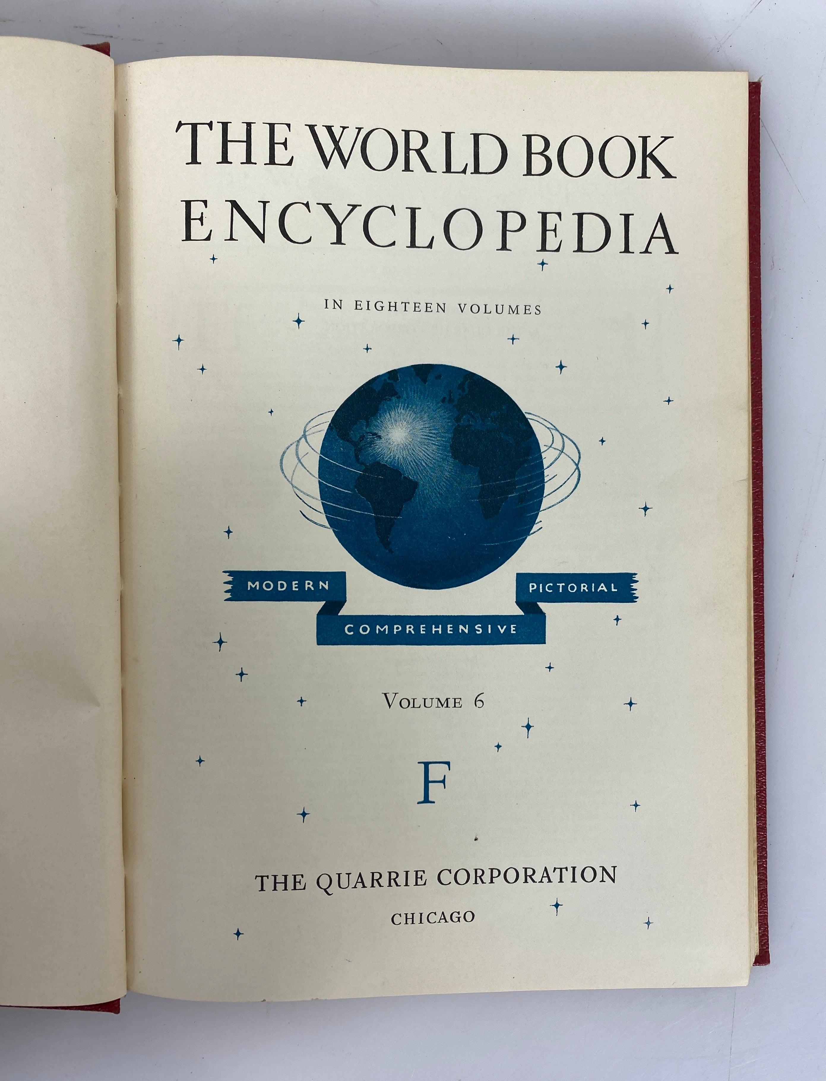 Lot of 19 The World Book Encyclopedia 1944 HC