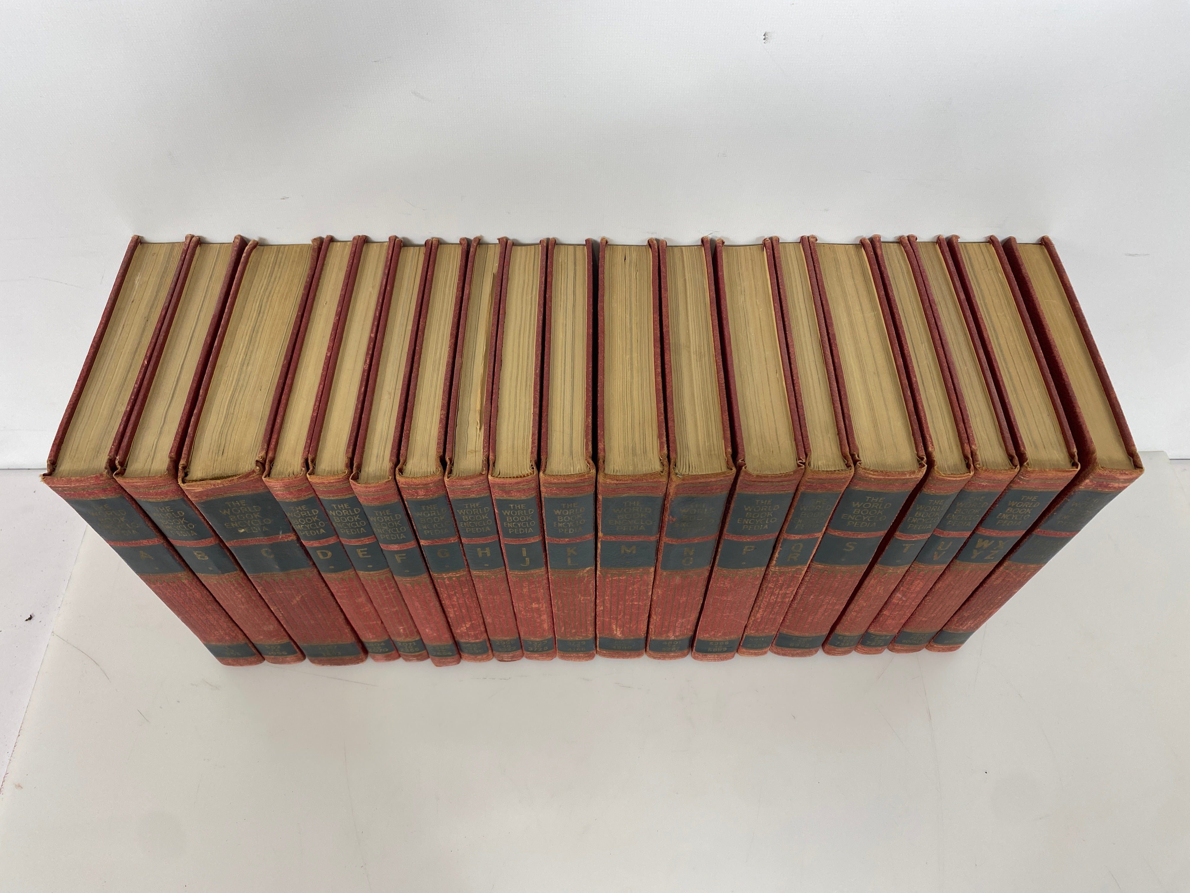 Lot of 19 The World Book Encyclopedia 1944 HC
