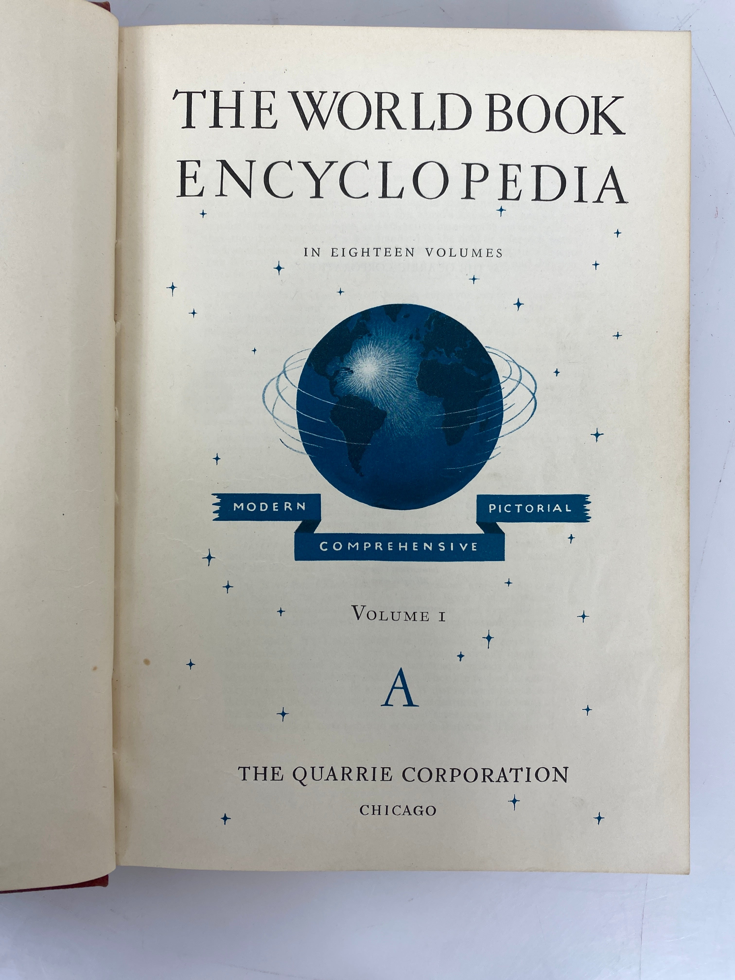 Lot of 19 The World Book Encyclopedia 1944 HC