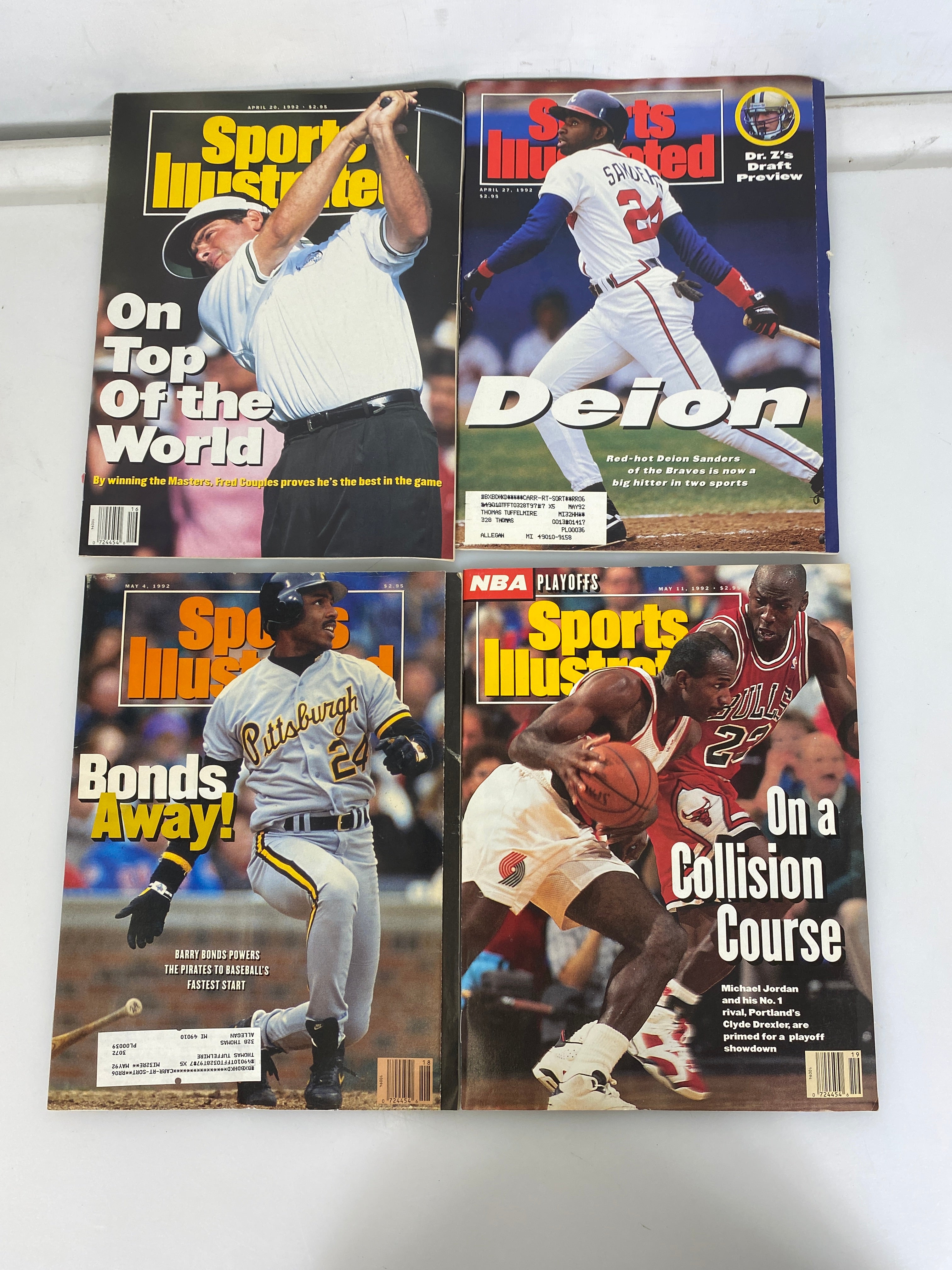 Lot of 19 Vintage Sports Illustrated Magazines 1991-1992