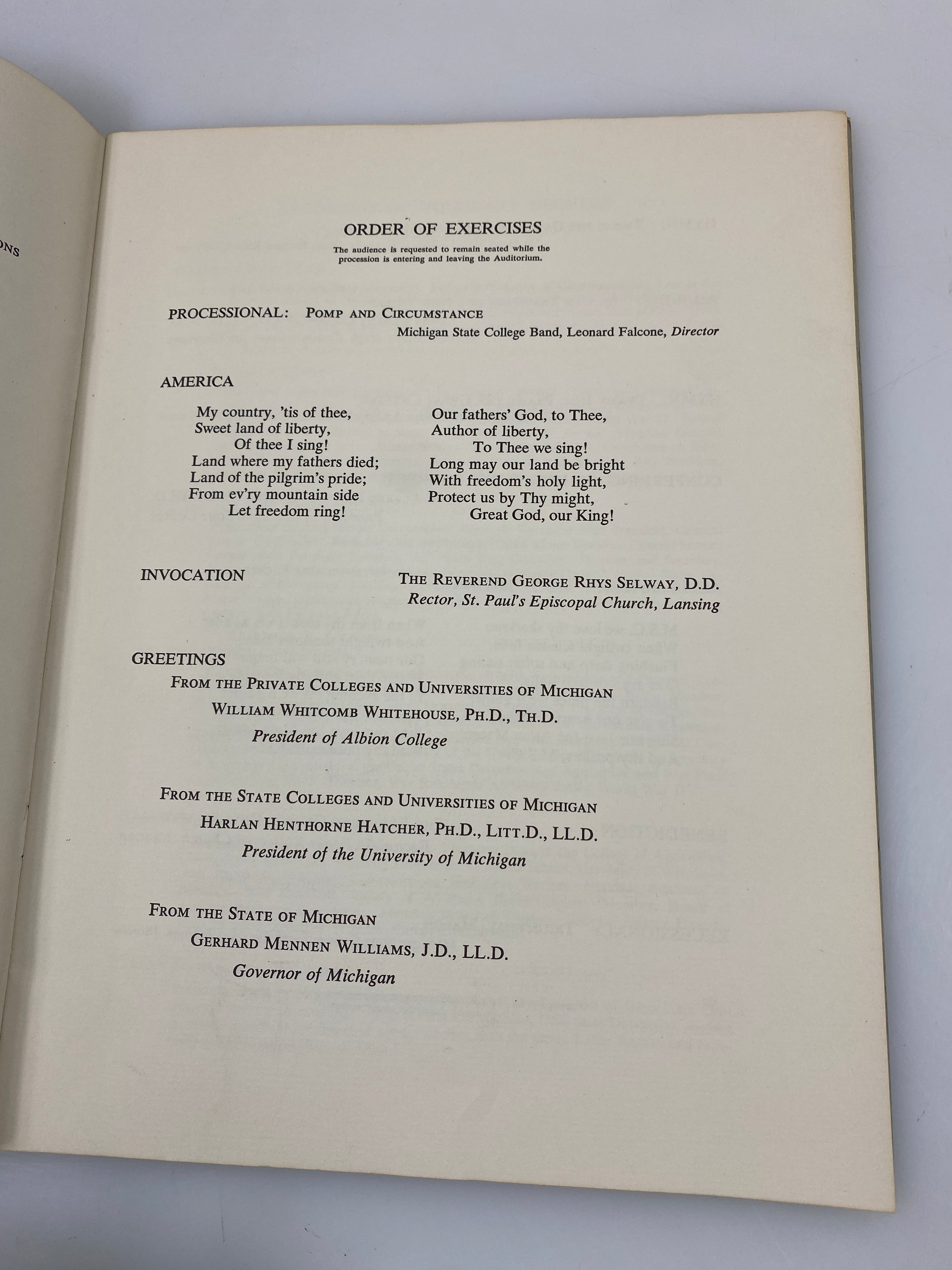 Lot of 1950s MSU Ephemera Alumni Magazine Commencements 1953-1963