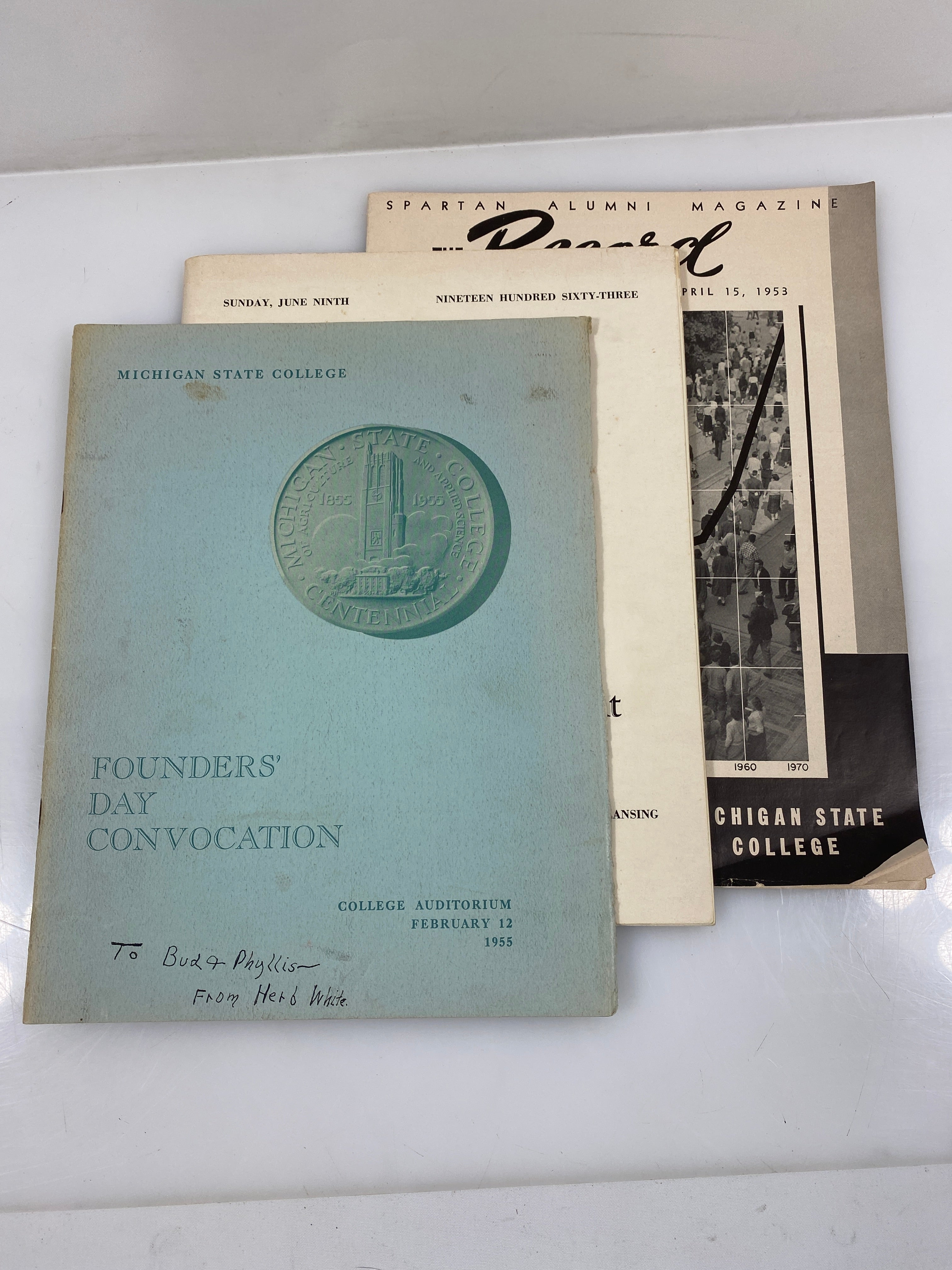 Lot of 1950s MSU Ephemera Alumni Magazine Commencements 1953-1963