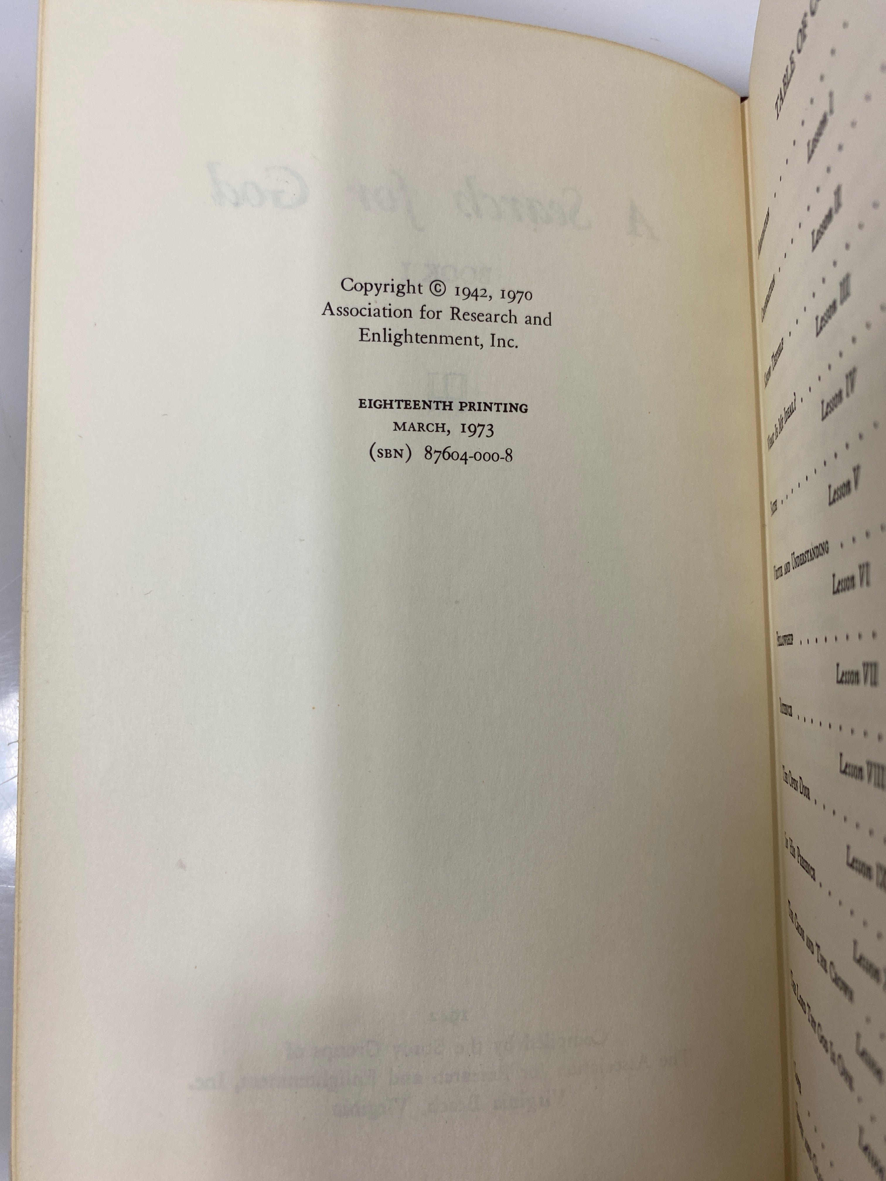 Lot of 2 A Search for God Book I-II 1970-73 HC