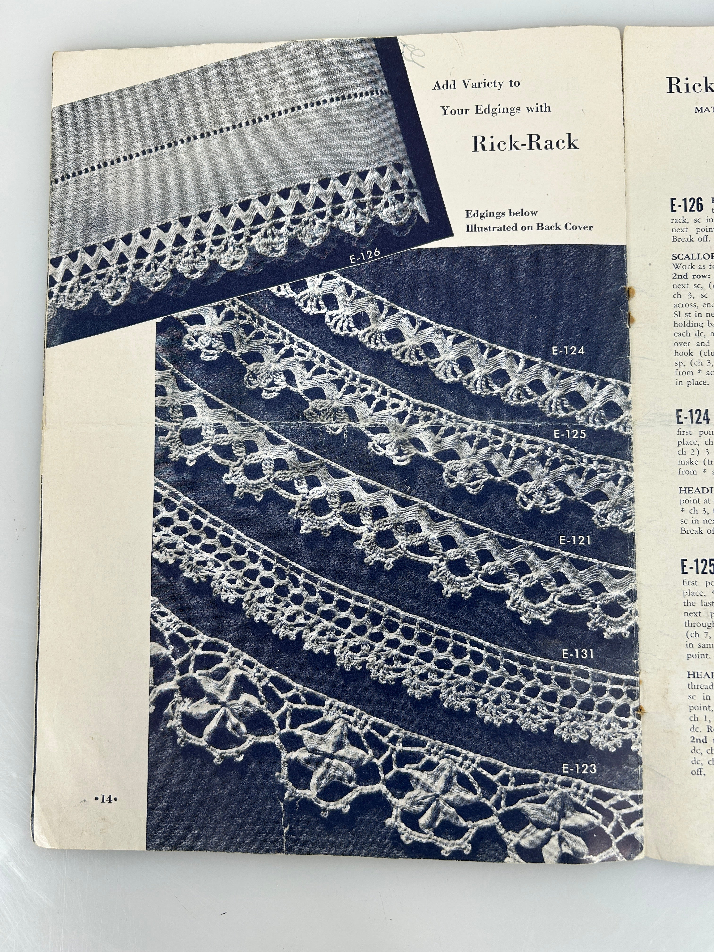 Lot of 2 Antique Crochet Edging Books: Clark's No 254 & Lily No 58