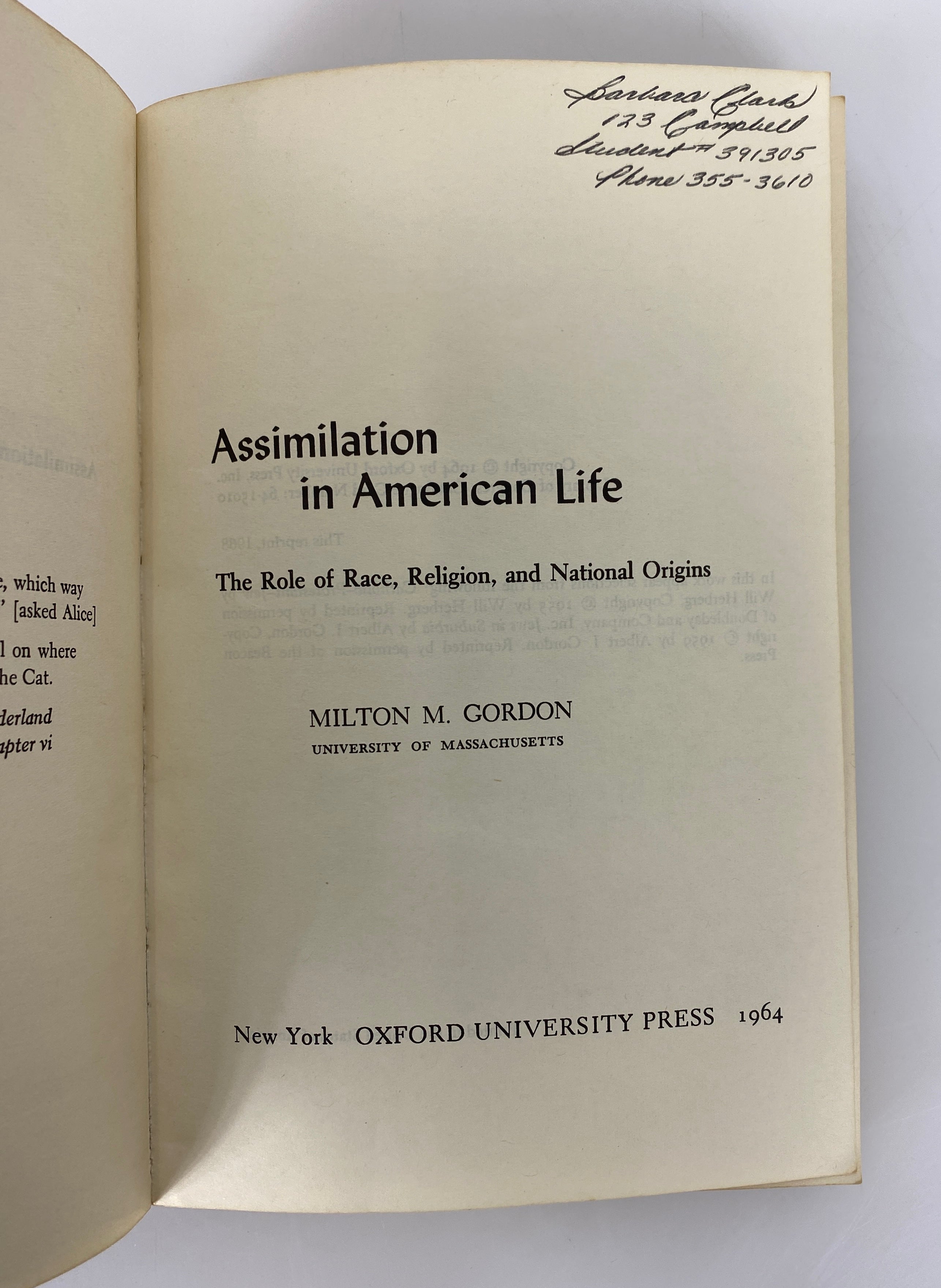 Lot of 2: Assimilation in American Life/The Quest for Identity 1958-68 SC