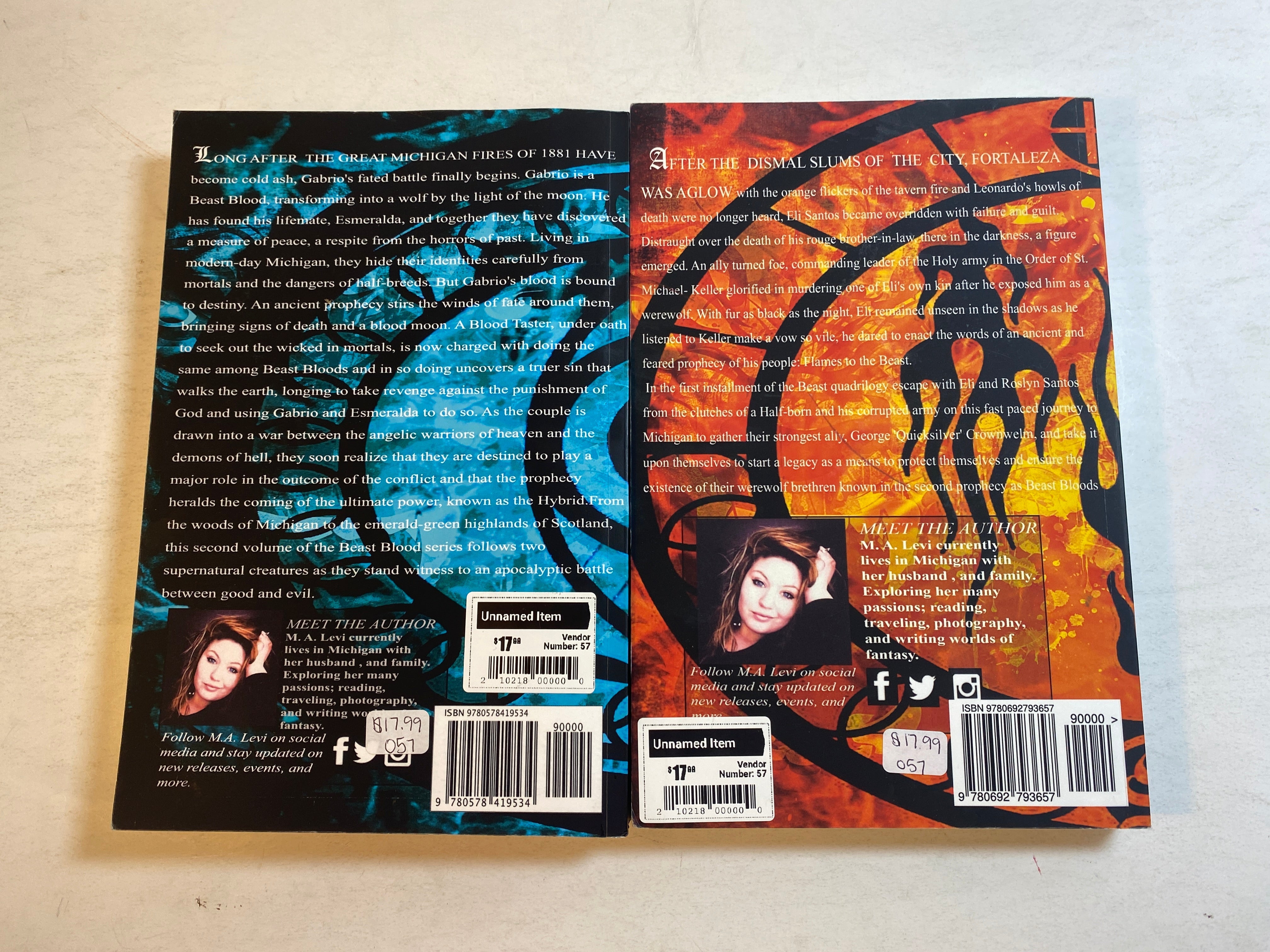 Lot of 2 Beast Series M.A. Levi *Signed*