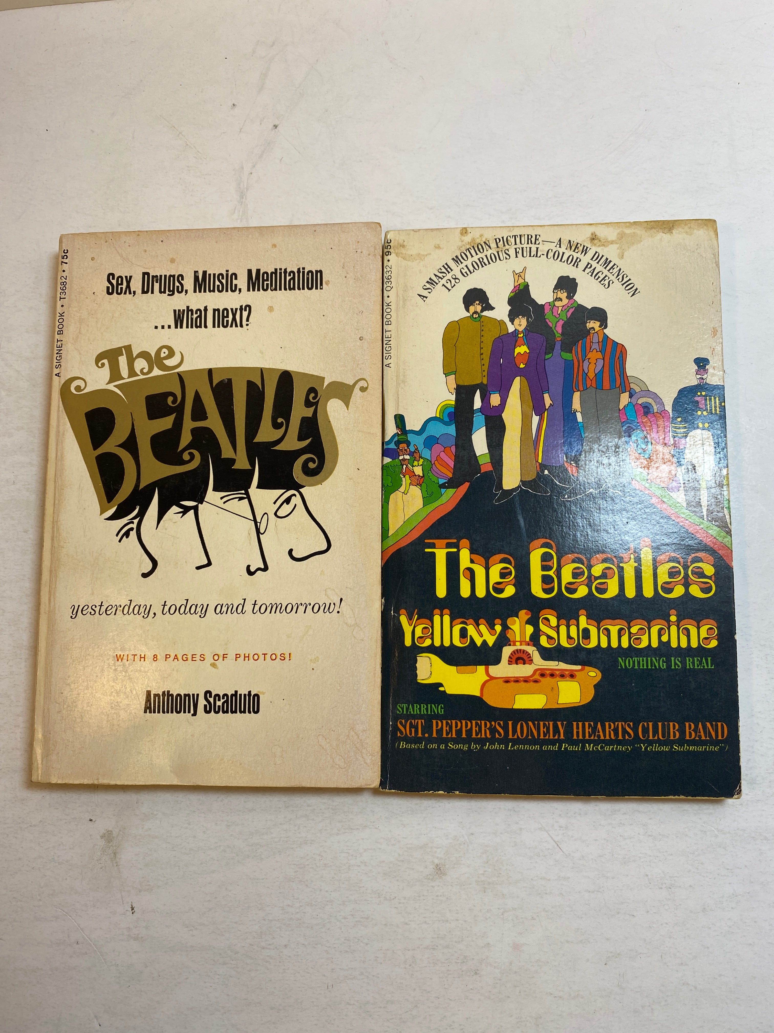 Lot of 2 Beatles Paperbacks Yellow Submarine 1968