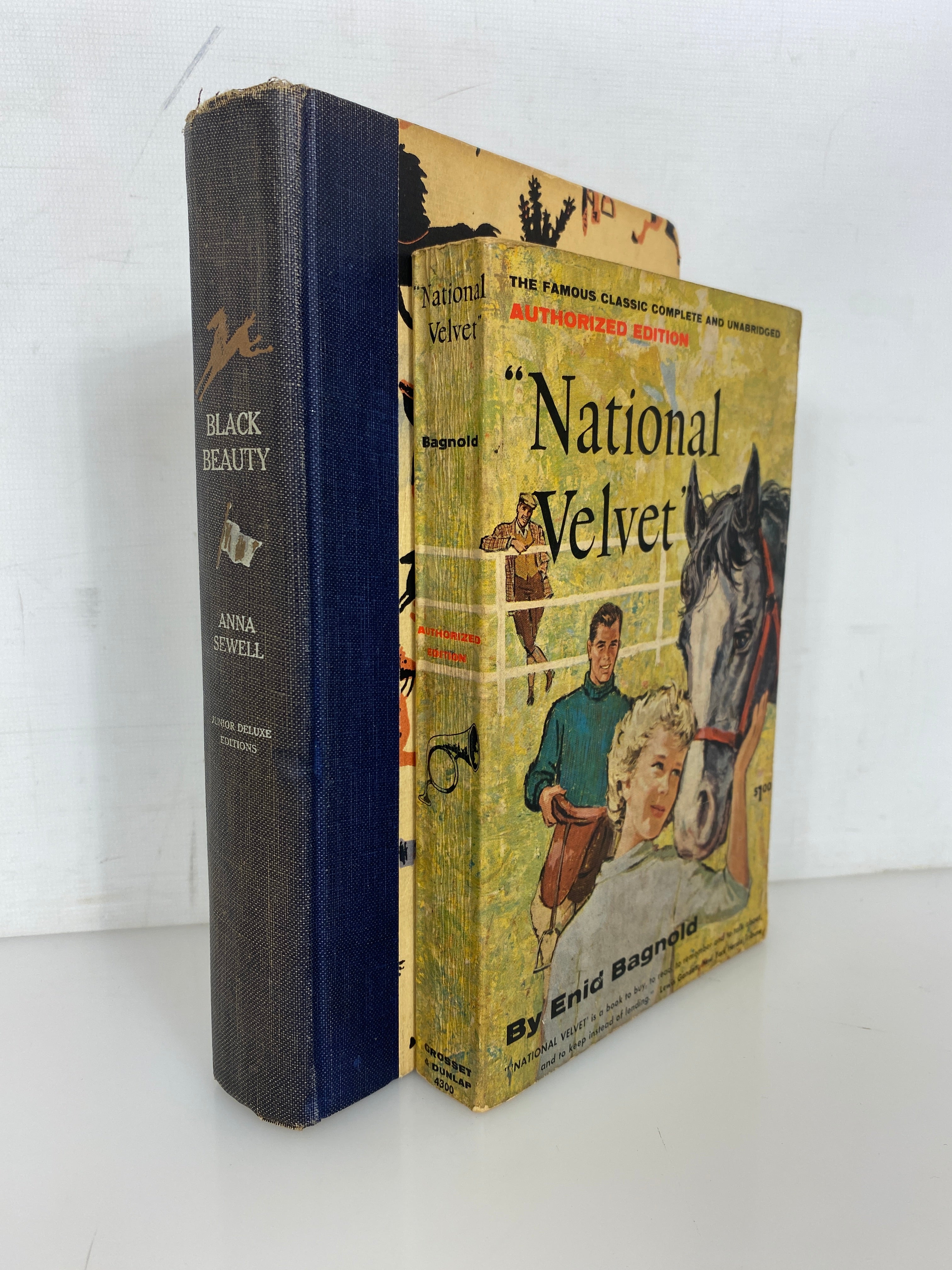Lot of 2 Black Beauty by Sewell 1946/National Velvet by Bagnold 1949