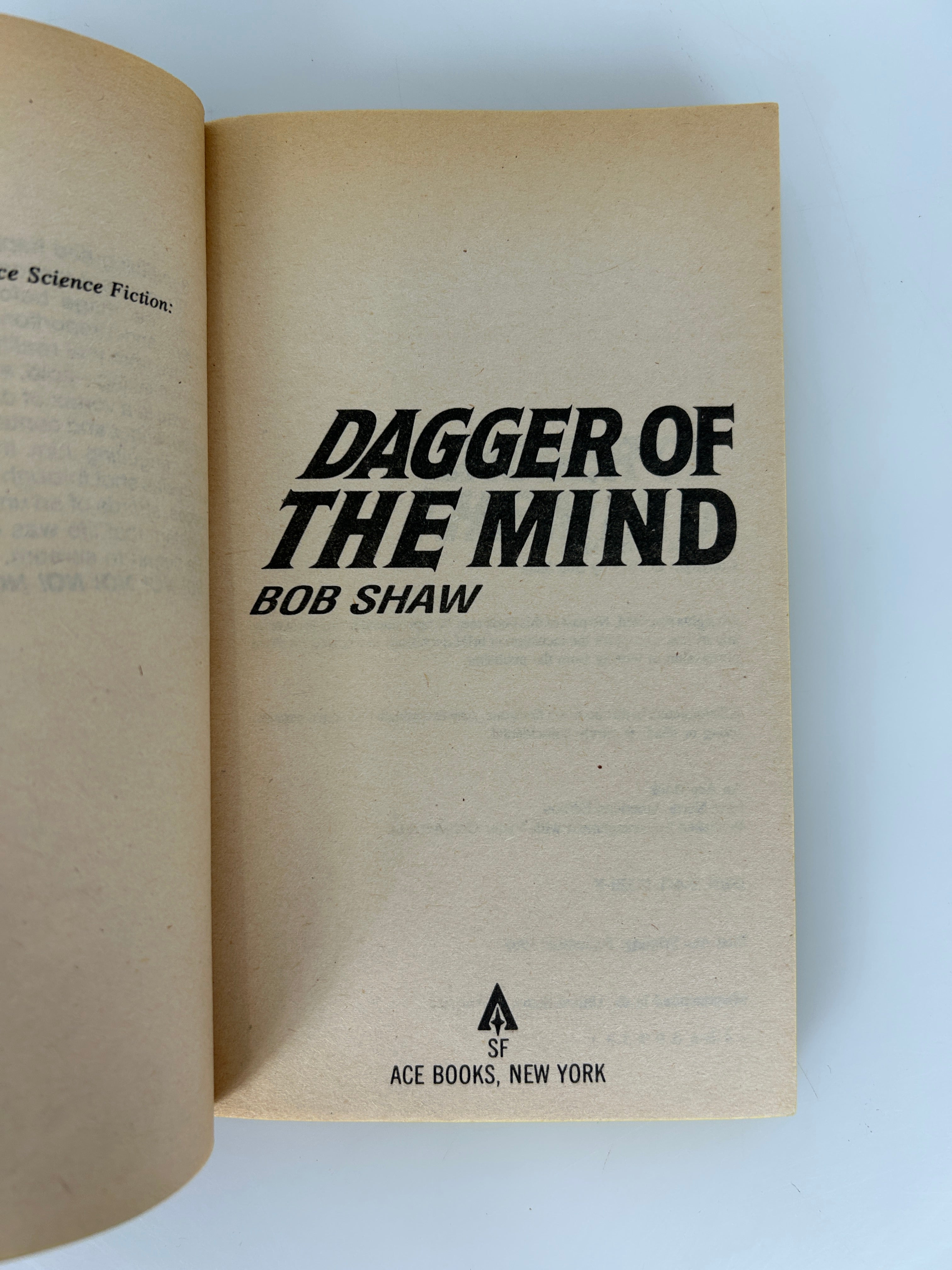 Lot of 2 Bob Shaw Sci-Fi paperbacks Dagger of the Mind/A Better Mantrap