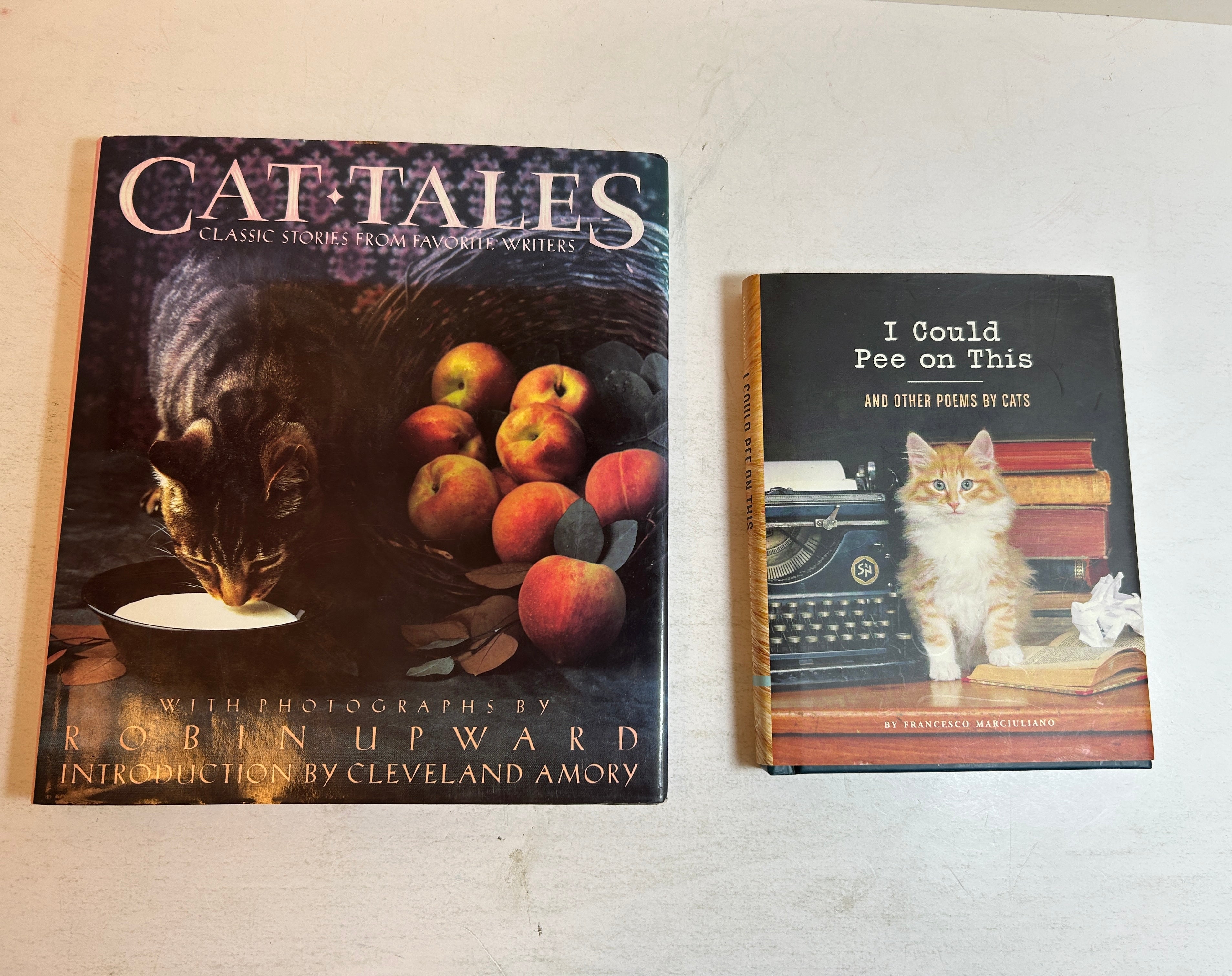 Lot of 2 Cat Books: I Could Pee on This & Cat Tales HCDJ