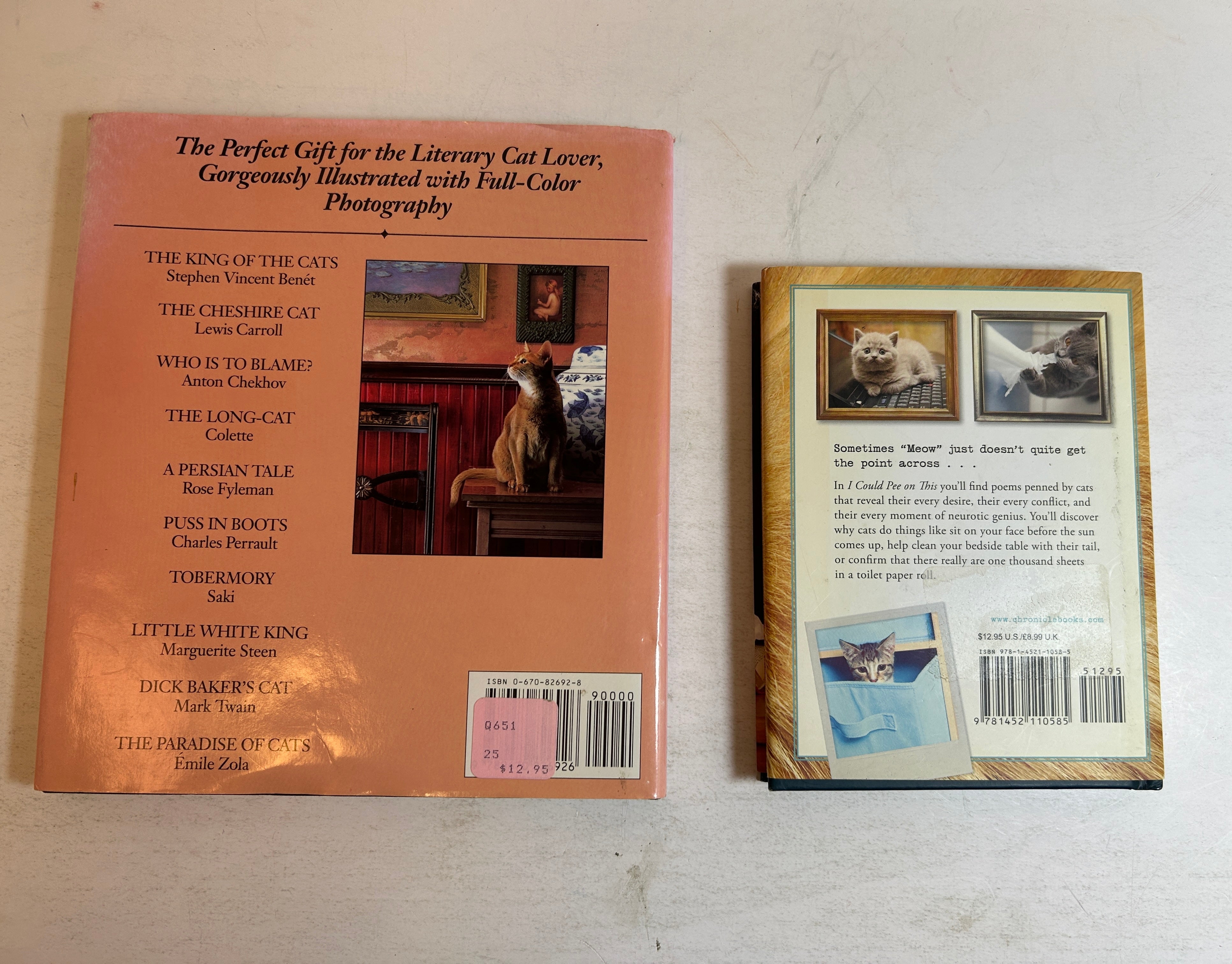 Lot of 2 Cat Books: I Could Pee on This & Cat Tales HCDJ