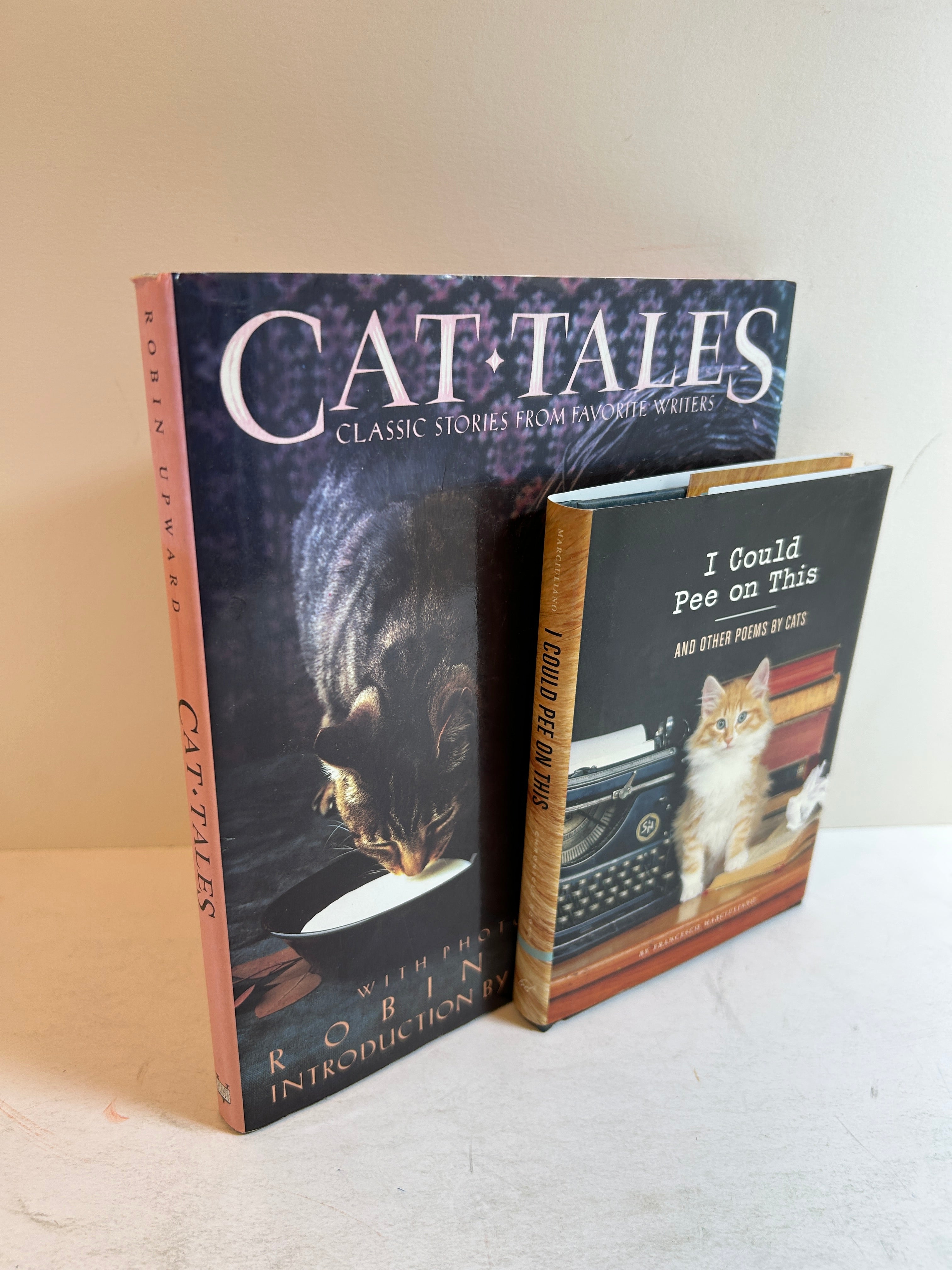 Lot of 2 Cat Books: I Could Pee on This & Cat Tales HCDJ
