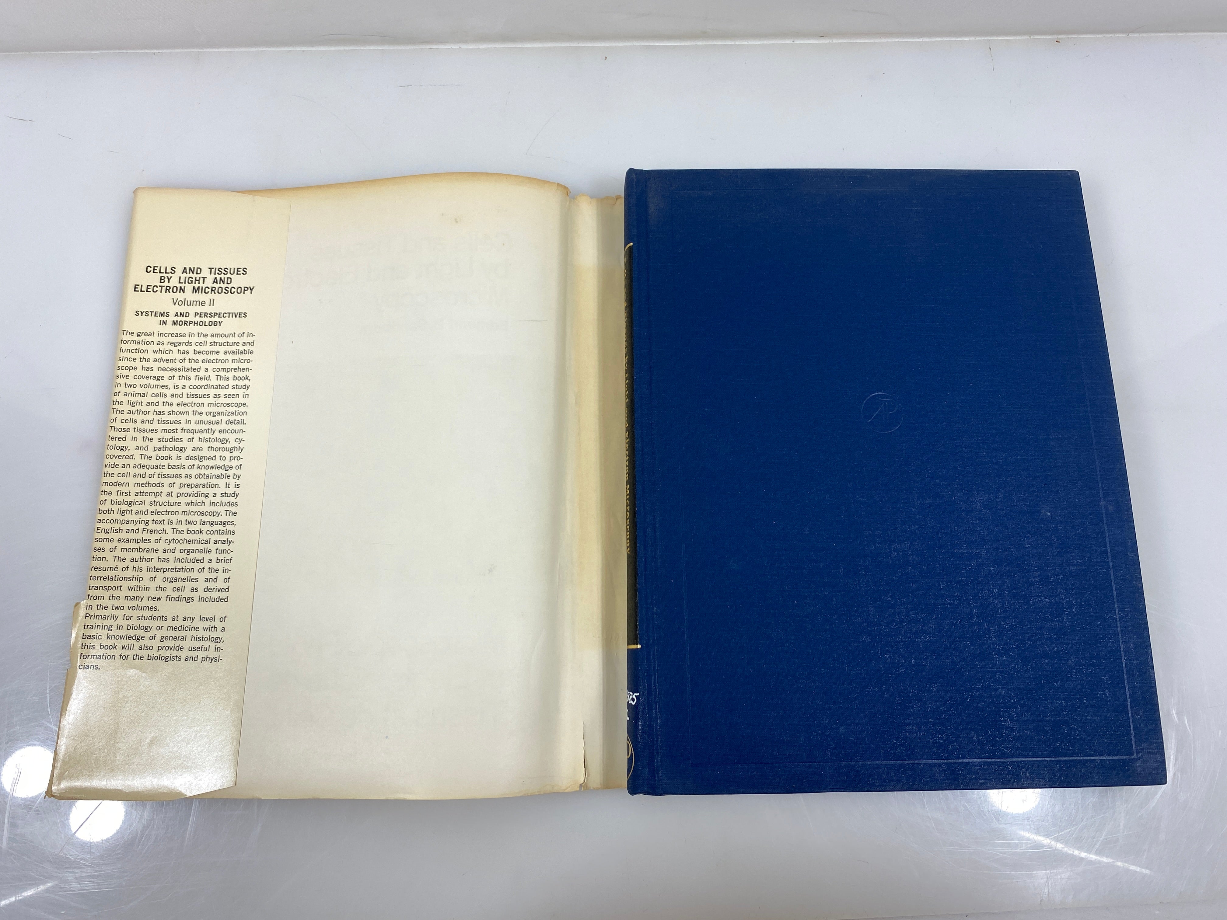 Lot of 2 Cells & Tissues by Light & Electron Microscopy 1-2 Ex-library 1970 HCDJ