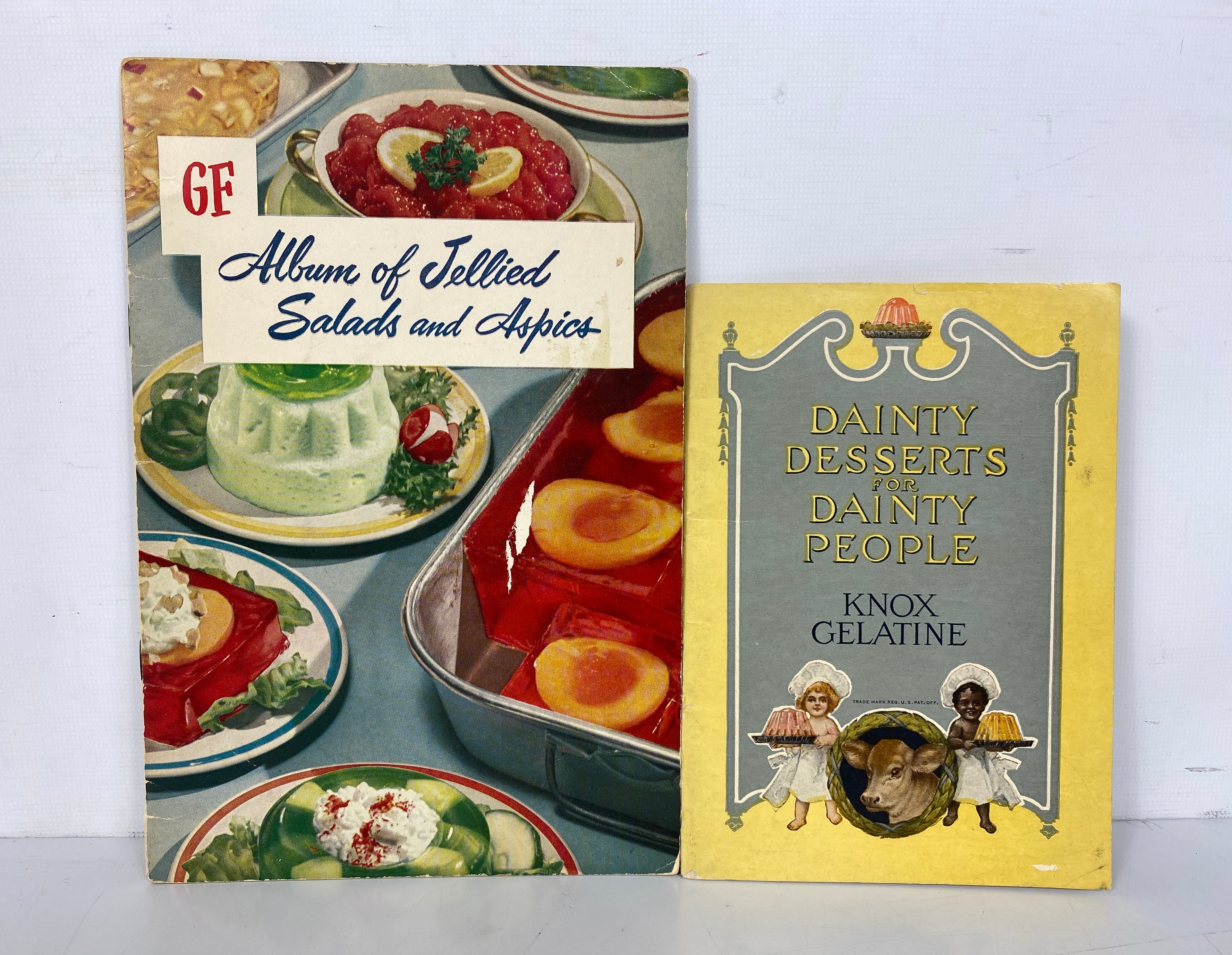 Lot of 2: Dainty Desserts for Dainty People/Album of Jellied Salads & Aspics SC