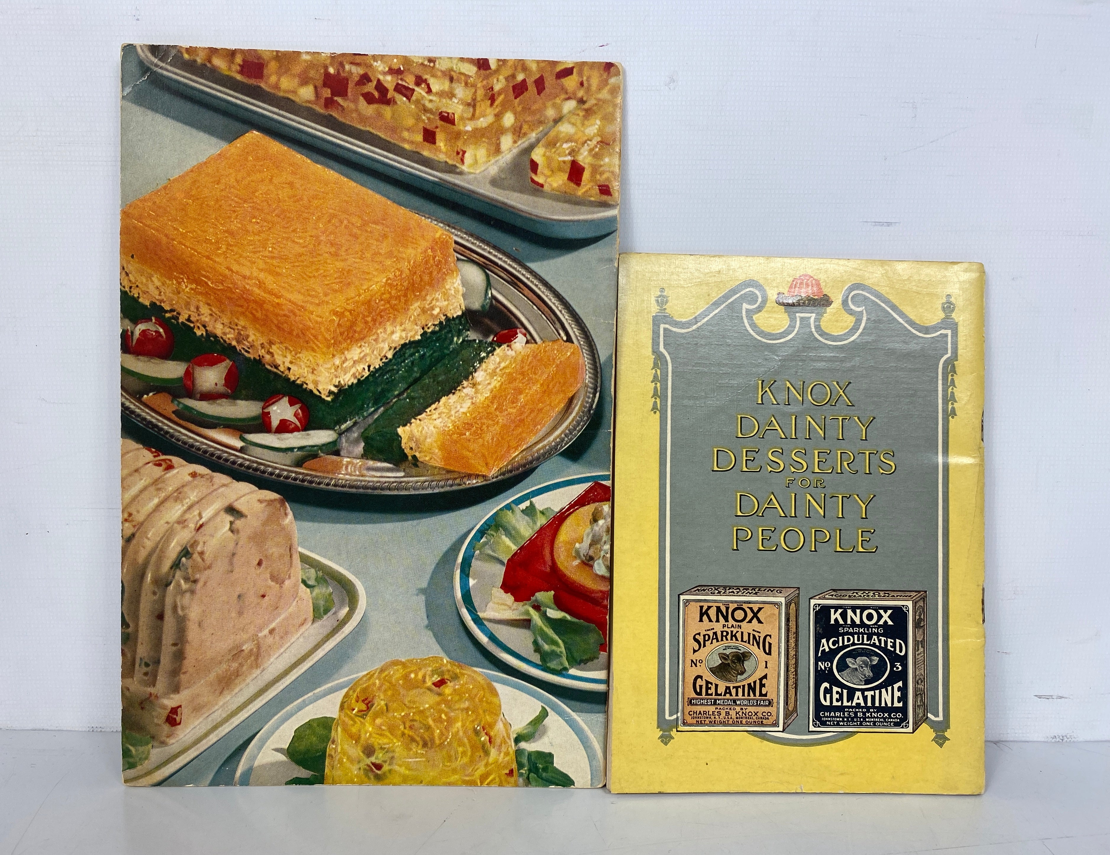 Lot of 2: Dainty Desserts for Dainty People/Album of Jellied Salads & Aspics SC