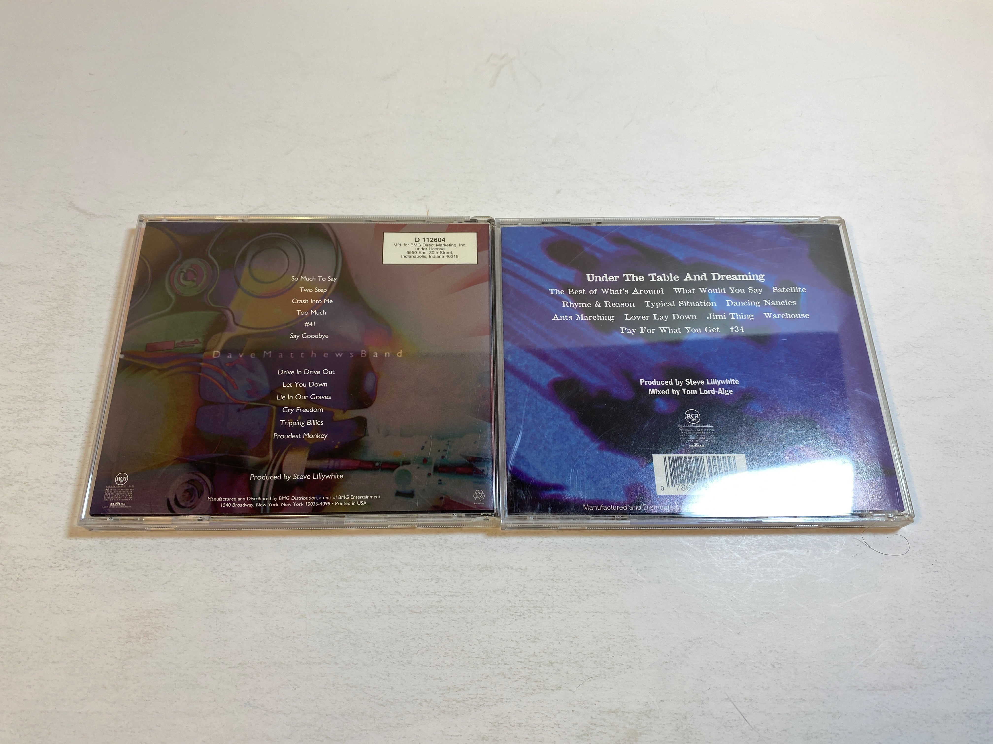 Lot of 2 Dave Matthews Band CDs Crash Under the Table Dreaming 1994-1996