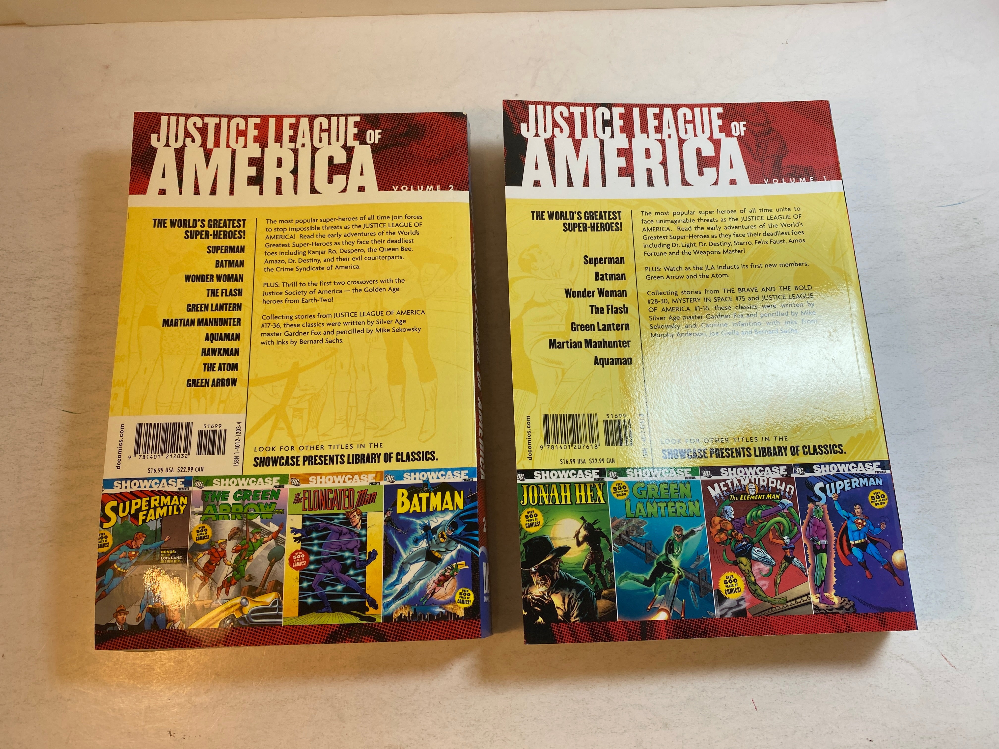 Lot of 2 DC Comics Showcase Justice League American Vols 1 and 2 2005-2007