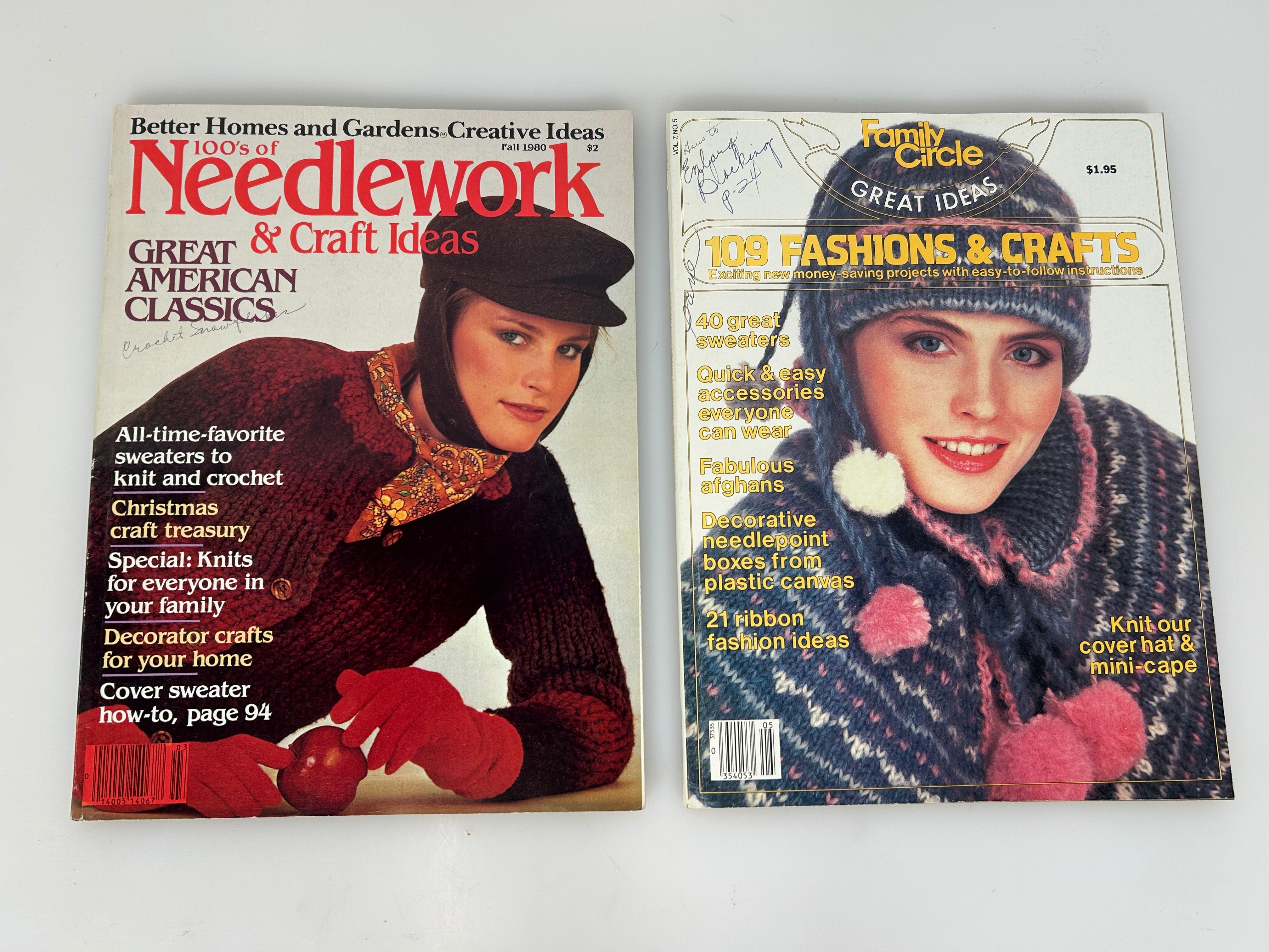 Lot of 2 Early 80s Craft Mags Family Circle 1981 KIM ALEXIS/BHG Fall 1980
