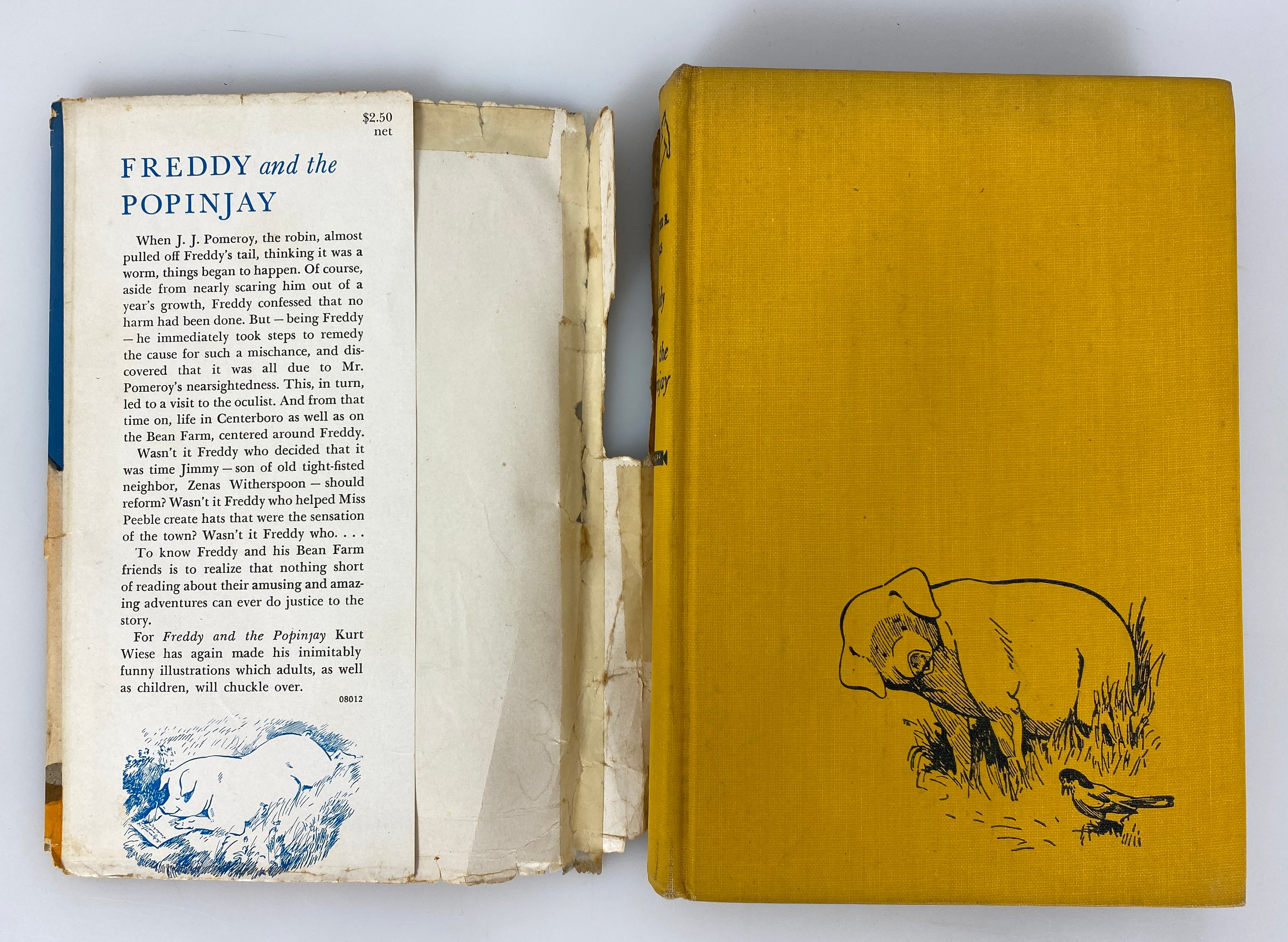 Lot of 2: Freddy Goes Camping (1st Ed)/Freddy and the Poppinjay by Brooks 1940s