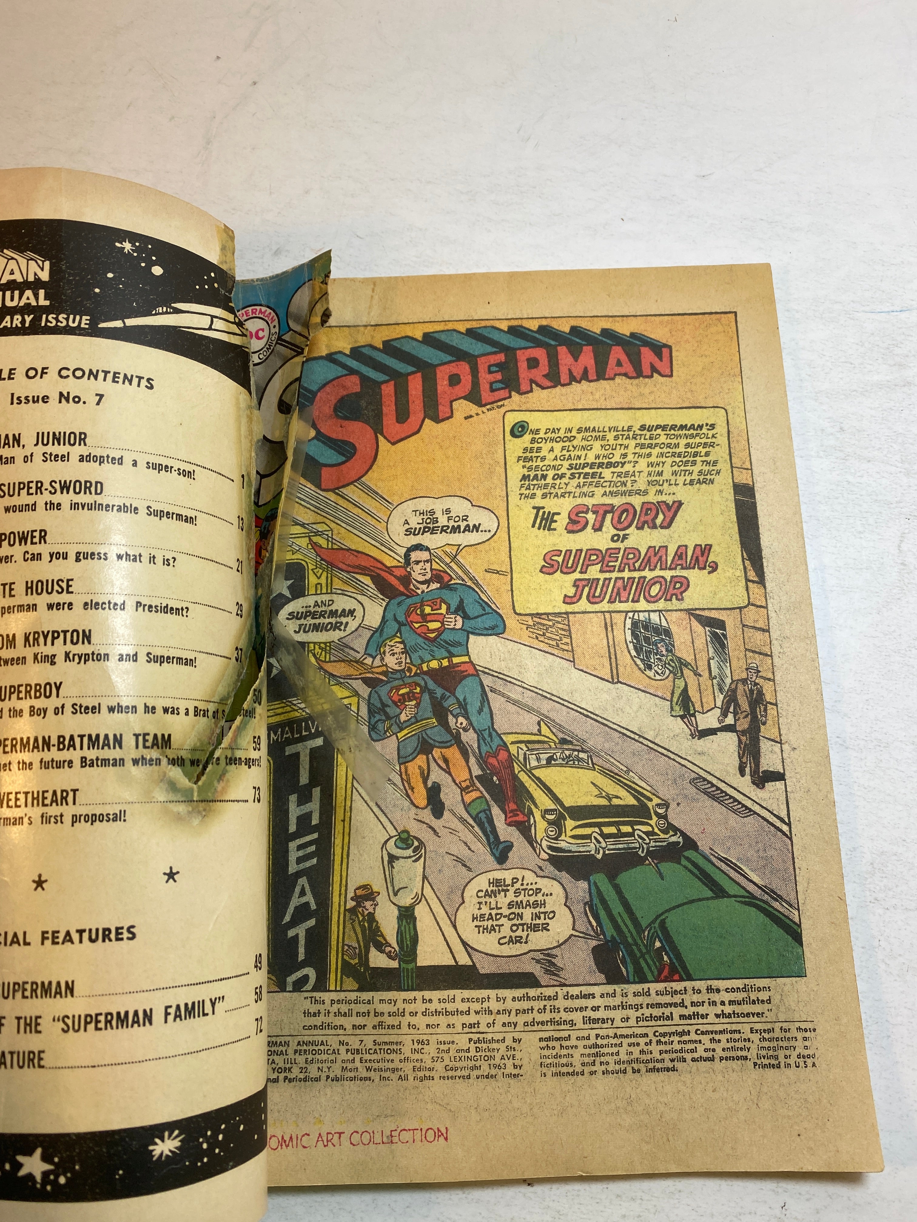 Lot of 2 Giant Superman DC Comics 1962-1963