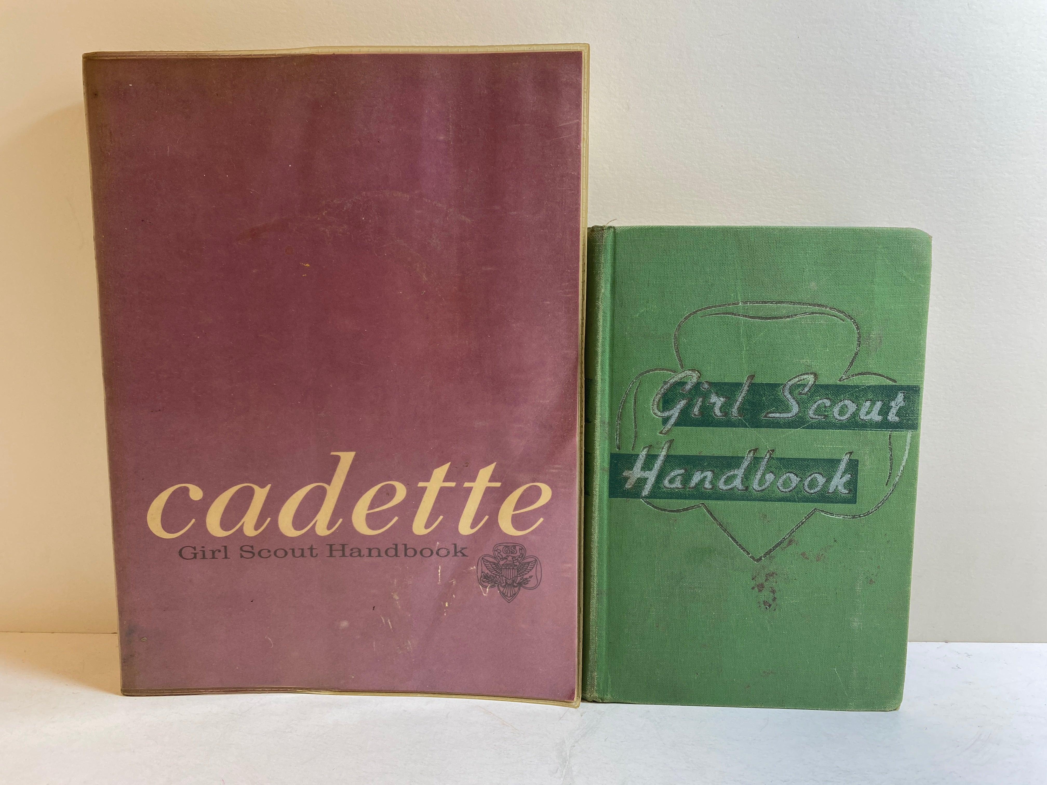 Lot of 2: Girl Scout Handbook Intermediate Program/Cadette Handbook 1950-63