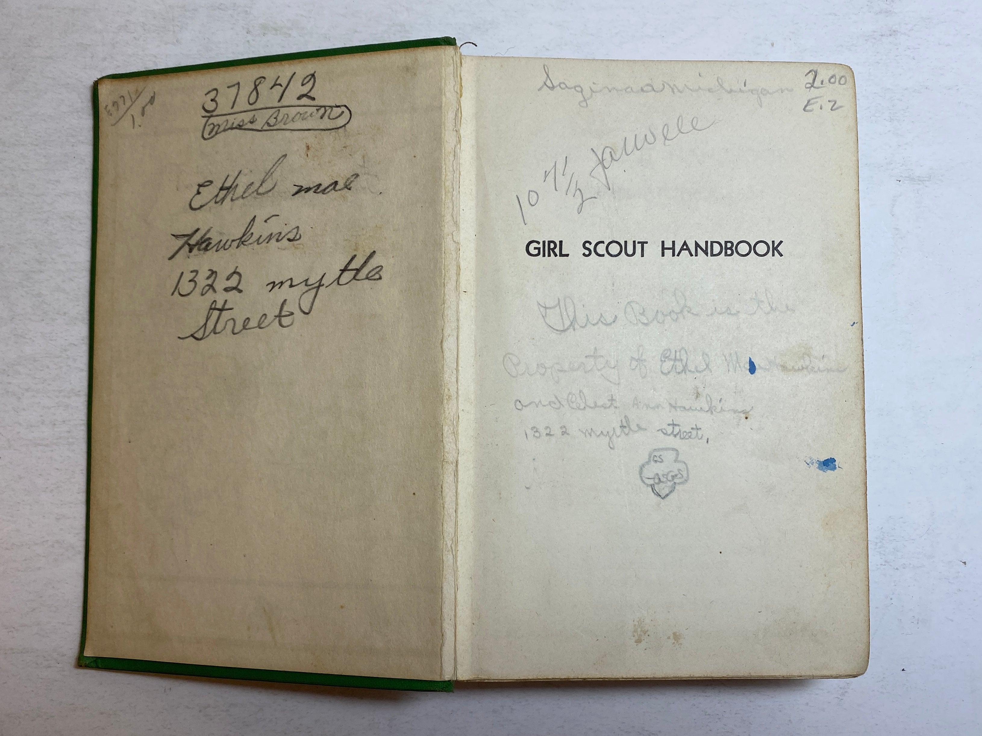 Lot of 2: Girl Scout Handbook Intermediate Program/Cadette Handbook 1950-63