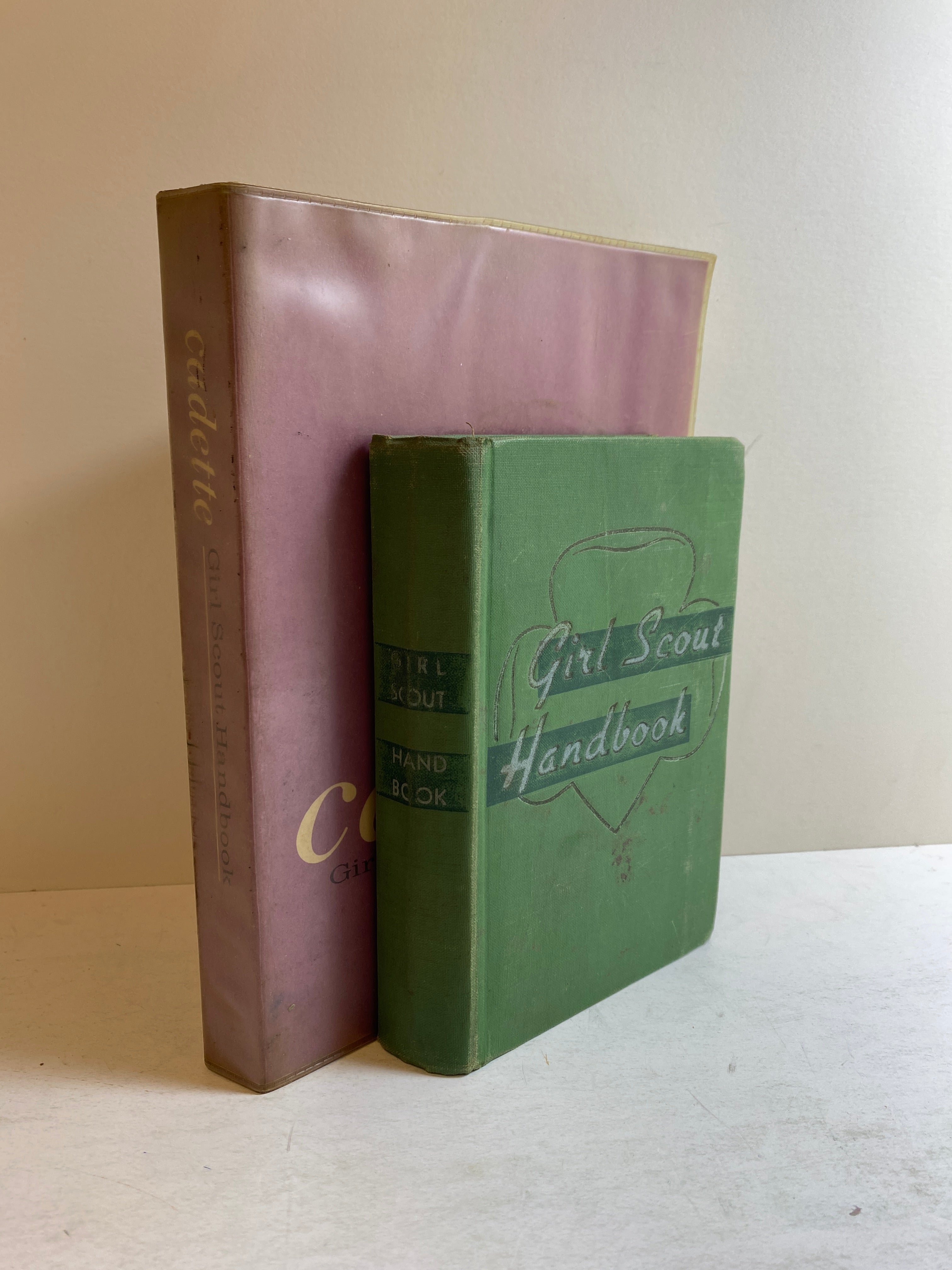 Lot of 2: Girl Scout Handbook Intermediate Program/Cadette Handbook 1950-63
