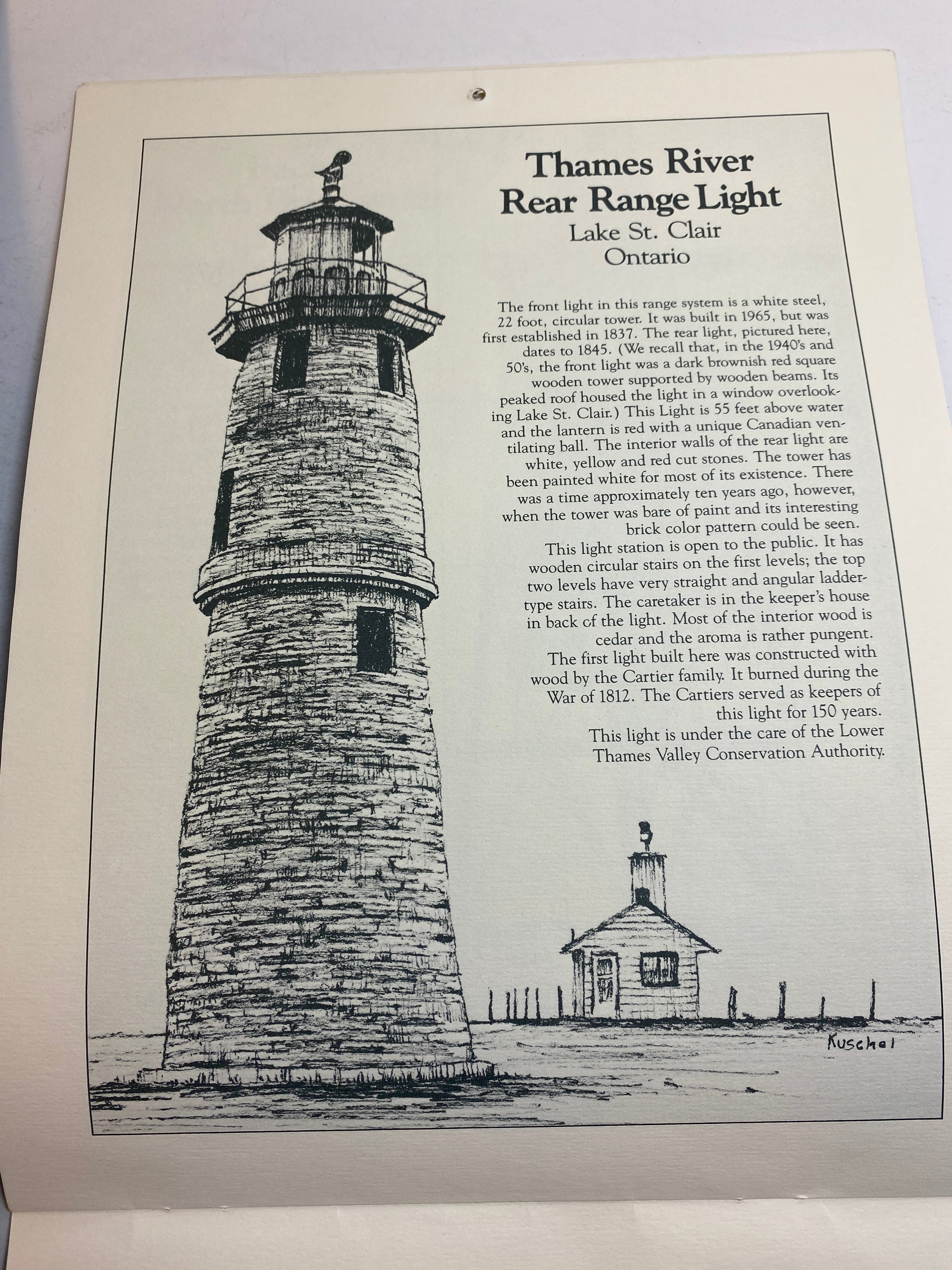 Lot of 2 Great Lakes Engagement Lighthouse Calendars 1985-1986