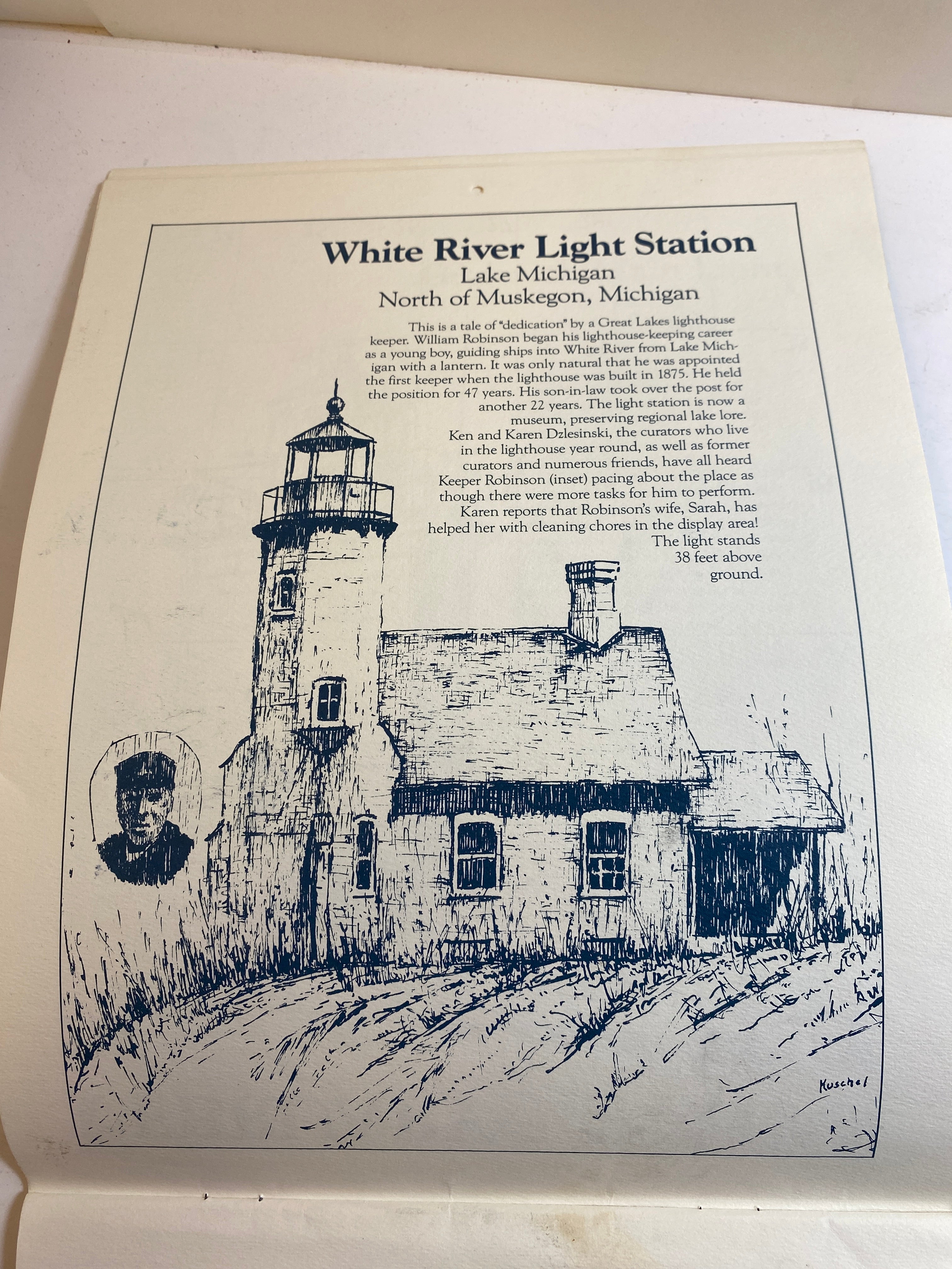 Lot of 2 Great Lakes Engagement Lighthouse Calendars 1985-1986