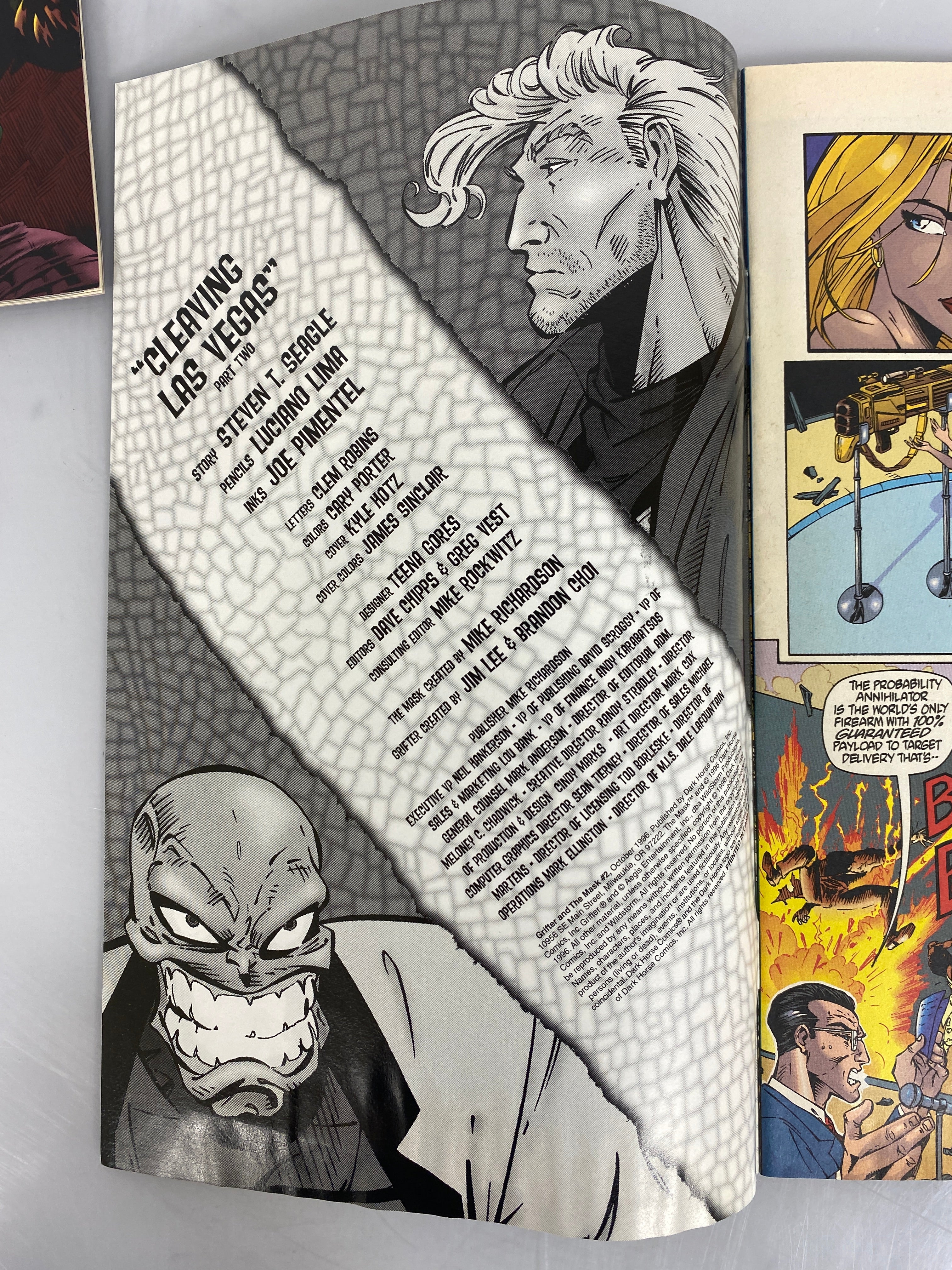 Lot of 2 Grifter and the Mask Dark Horse Comics 1996