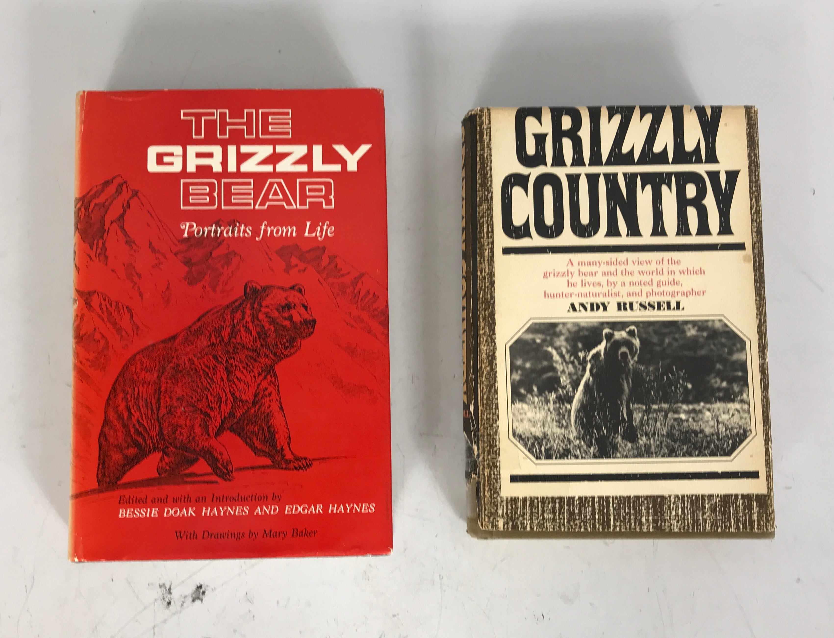 Lot of 2: Grizzly Country 1968/The Grizzly Bear 1966 1st HC DJ