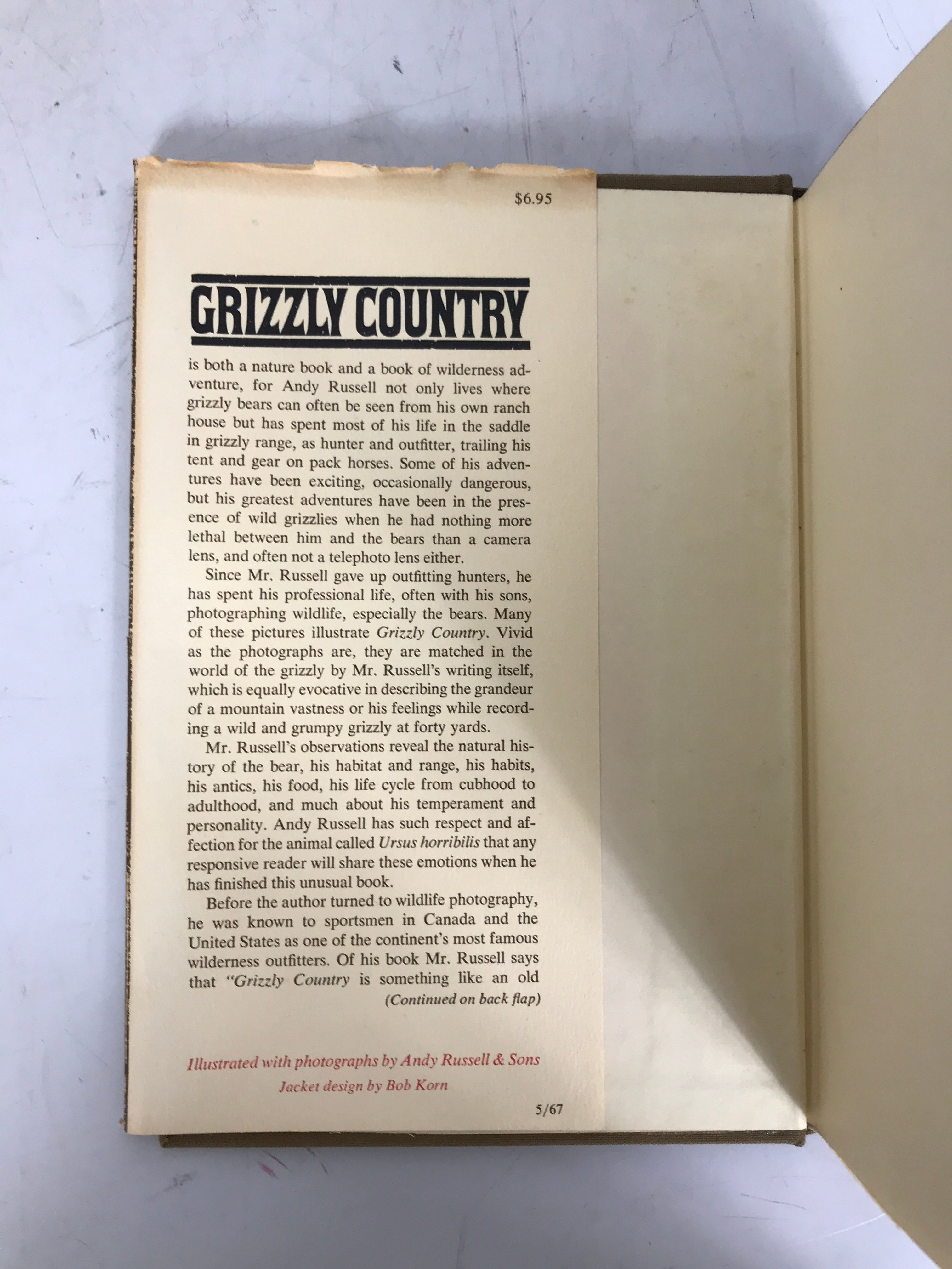 Lot of 2: Grizzly Country 1968/The Grizzly Bear 1966 1st HC DJ