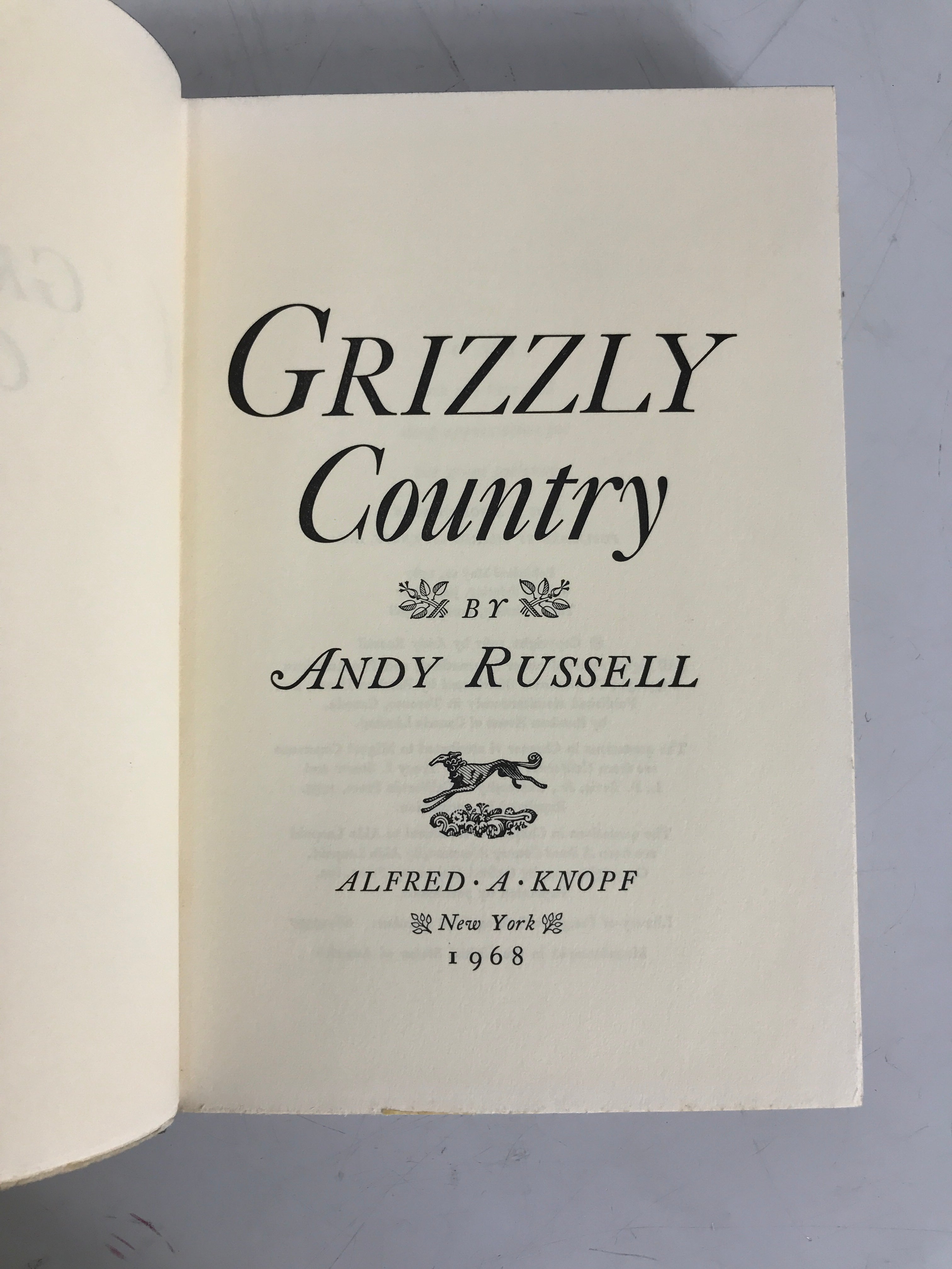 Lot of 2: Grizzly Country 1968/The Grizzly Bear 1966 1st HC DJ