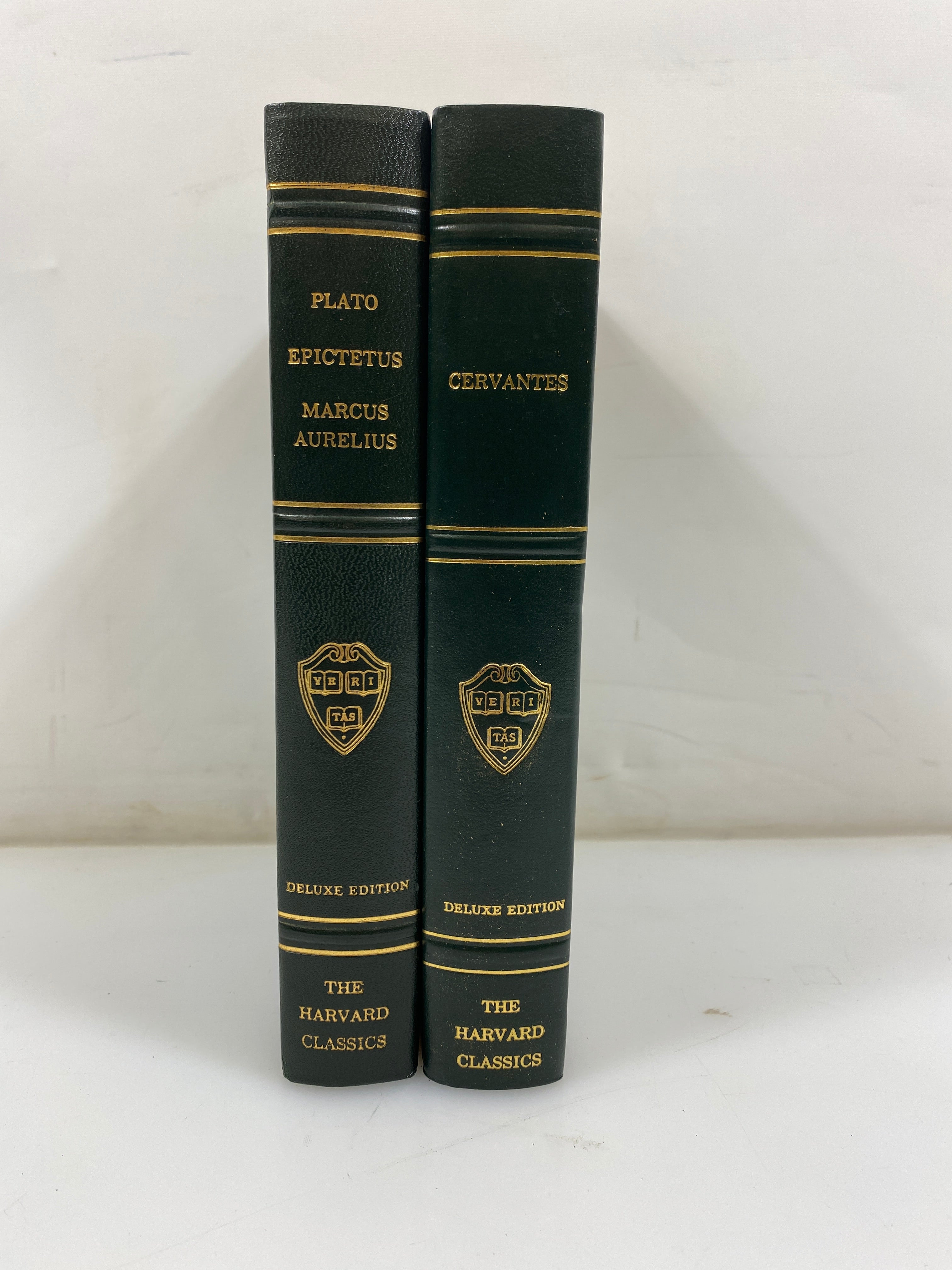 Lot of 2 Harvard Classics Plato Epictetus Aurelius, and Cervantes 1969 HC